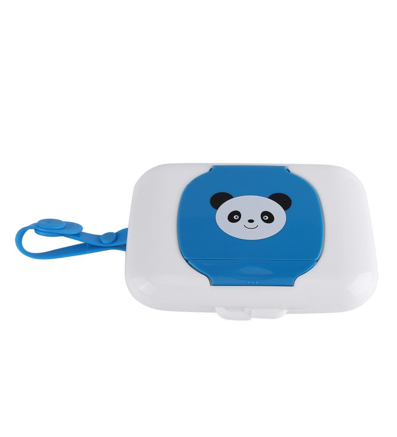 Baby Outdoor Portable Wet Tissue Dispenser Case Infant Reusable Stroller Pram Wet Wipes Box Convenient Tissue Case For Travel(White + Blue) Baby Tissue - Buy Online on GoSupps.com