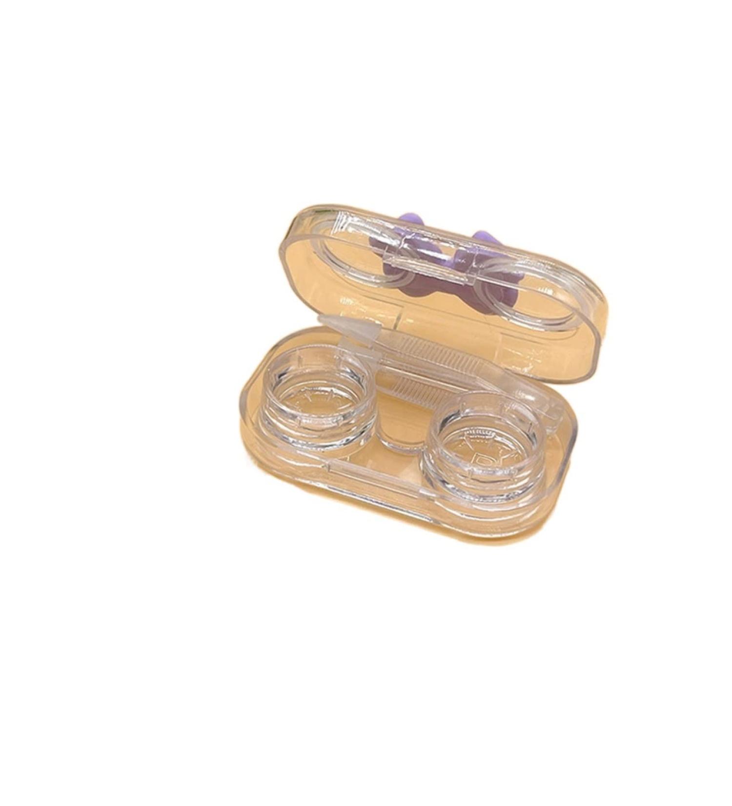 Portable Purple Contact Lens Container Kit for Men & Women | Travel Case with Bow | Nfegsiya - Buy Online on GoSupps.com