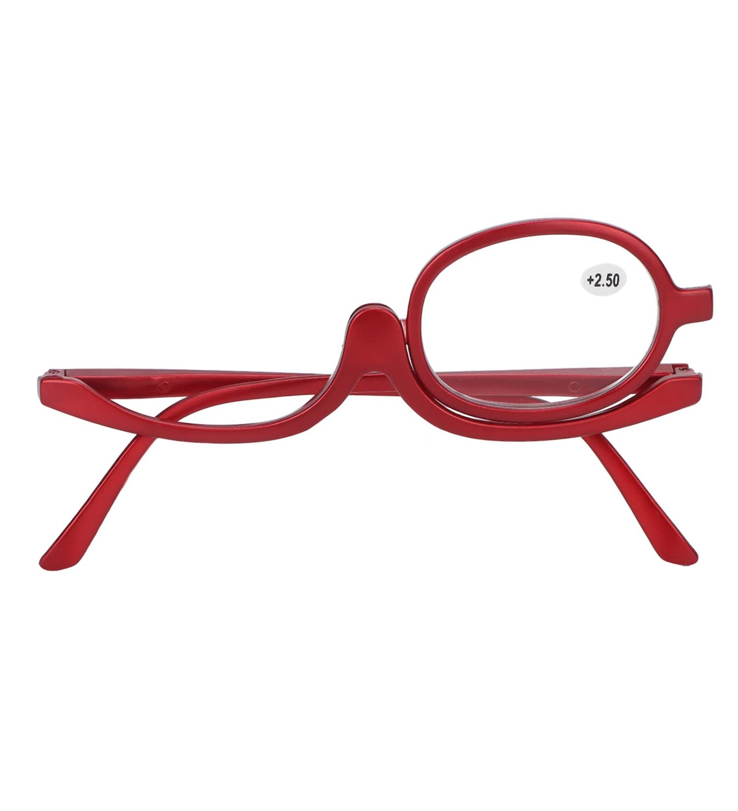 Shop Stylish Enlargement Make-Up Glasses for Women - Rotatable +2.50 Reading Glasses with Individual Lenses - Buy Online on GoSupps.com