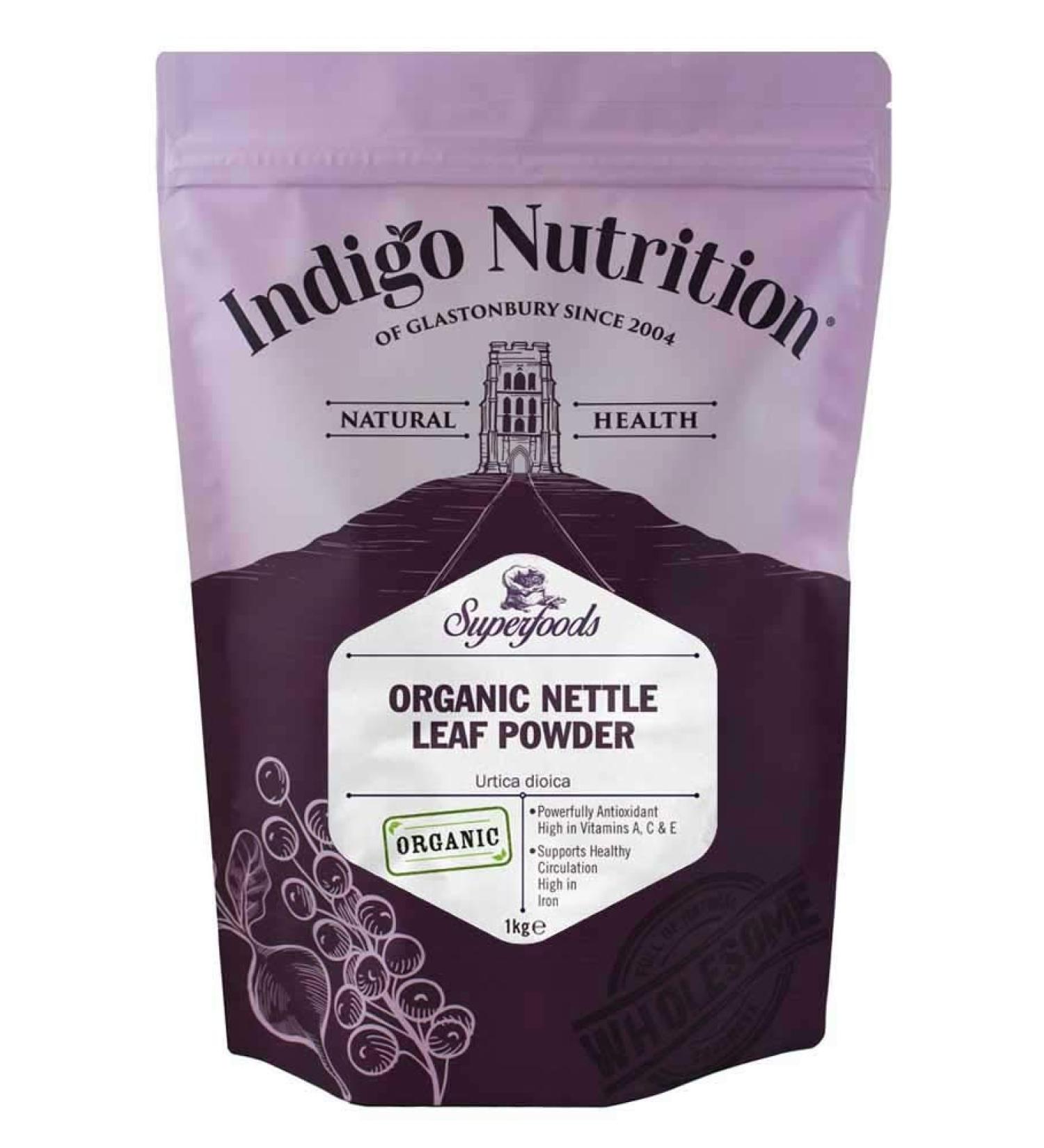 Organic Nettle Leaf Powder 1kg - Vegan, Non-GMO | Urtica dioica | Pack of 1 - Buy Online on GoSupps.com