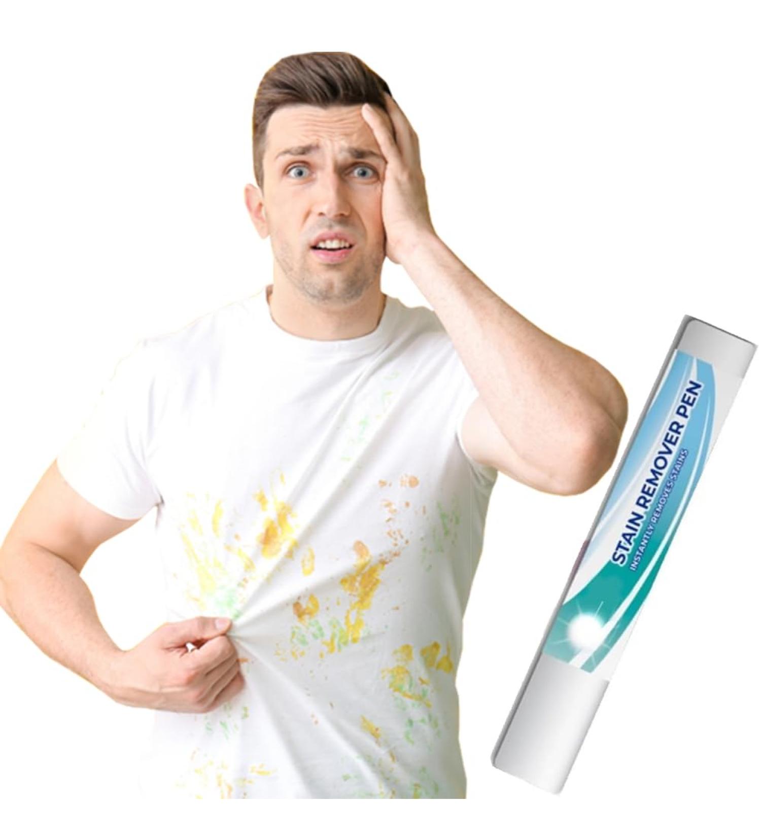 Stain Remover Pen - Instantly Remove Stains from Clothes, Trainers, and Handbags - Travel-Friendly Solution for Wine, Coffee, and Food Spills - Quick Drying & Non-Toxic - 1PC - Buy Online on GoSupps.com