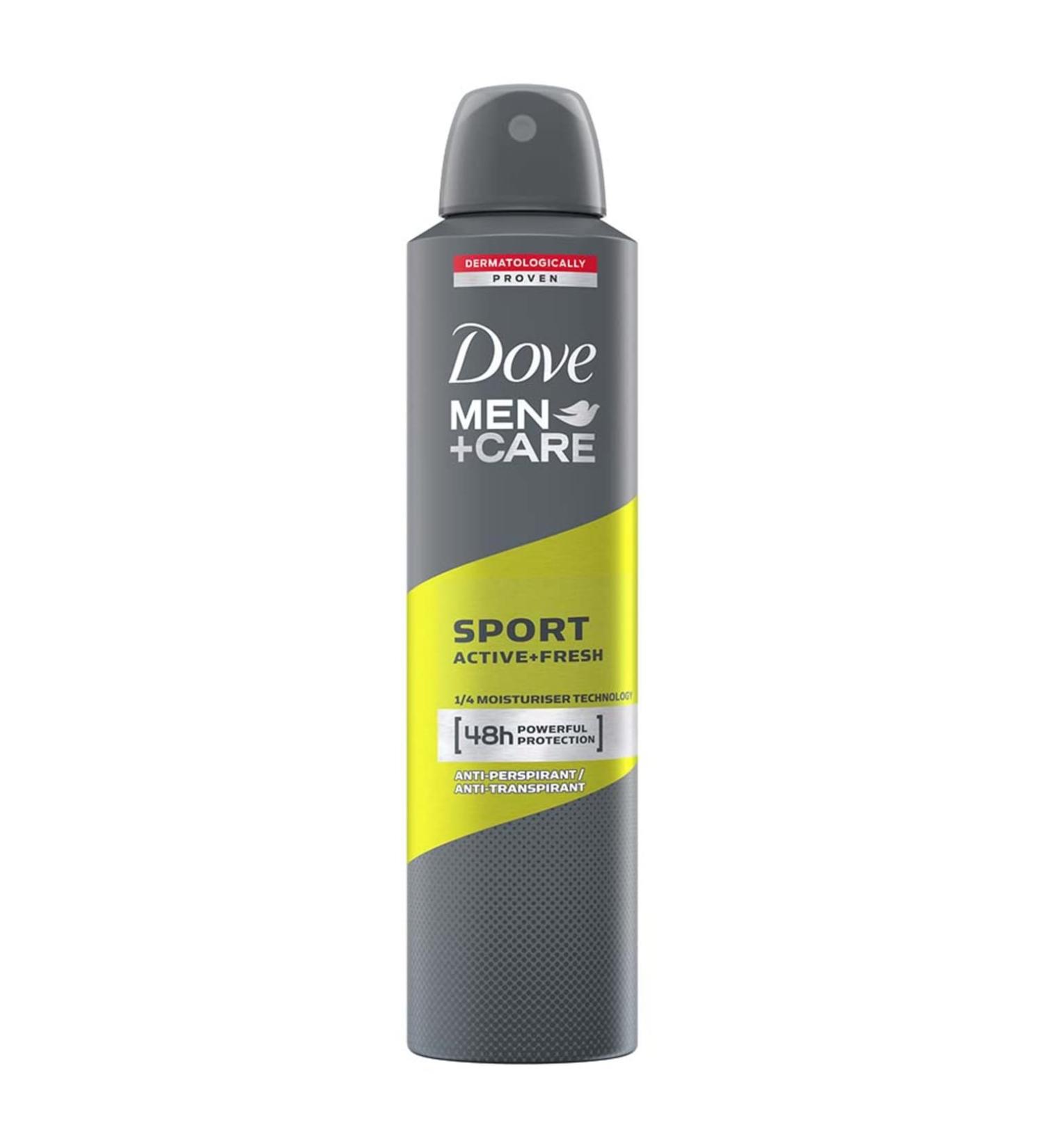 Dove Men Care Anti-Perspirant Deodorant Spray Sport Active Fresh 250ml - 2 Count | Long-lasting Protection | International Shipping - Buy Online on GoSupps.com