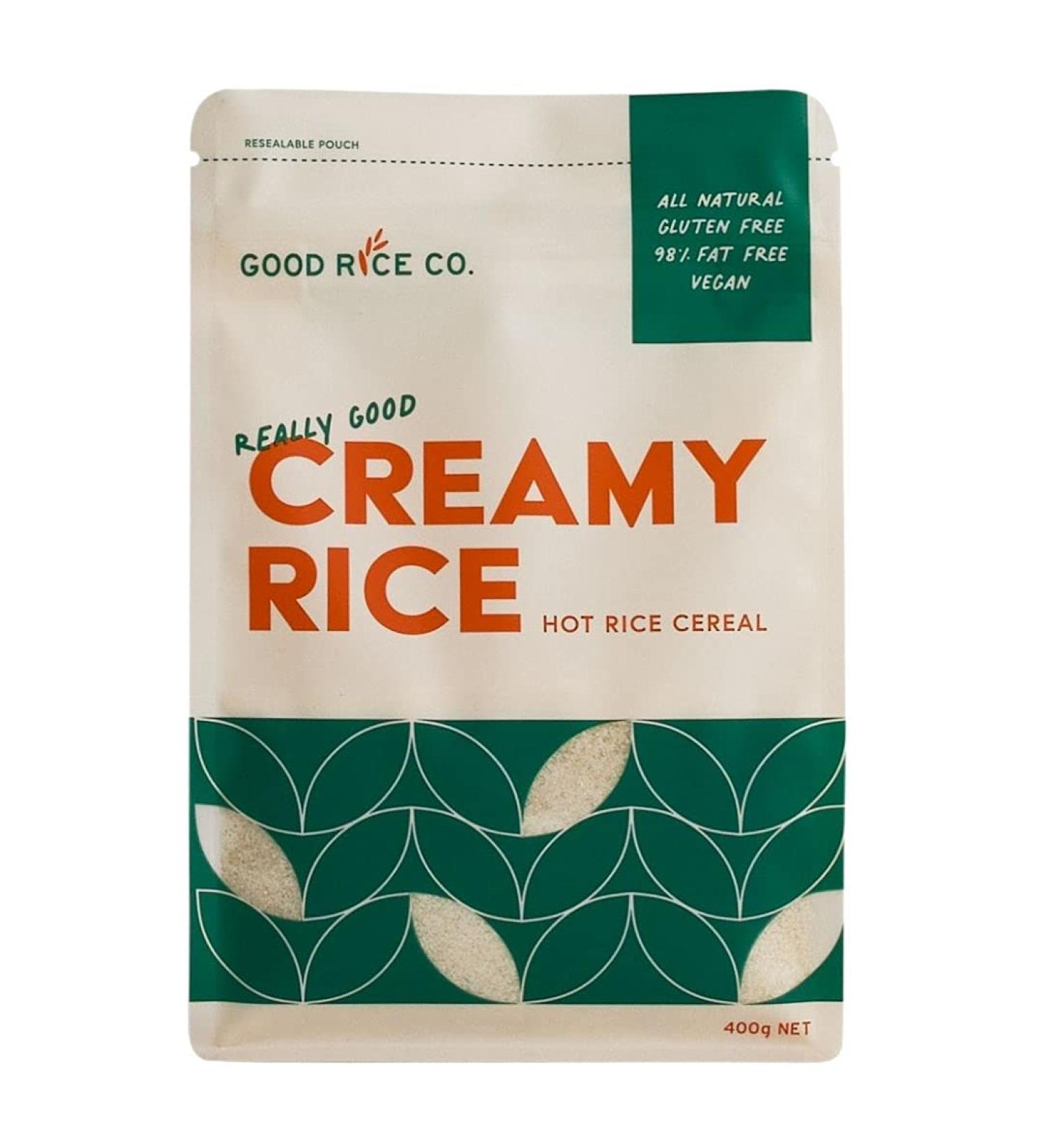 Good Rice Co. Creamy Rice - 100% Natural Hot Rice Cereal - Unflavoured - 14.1oz - Buy Online on GoSupps.com