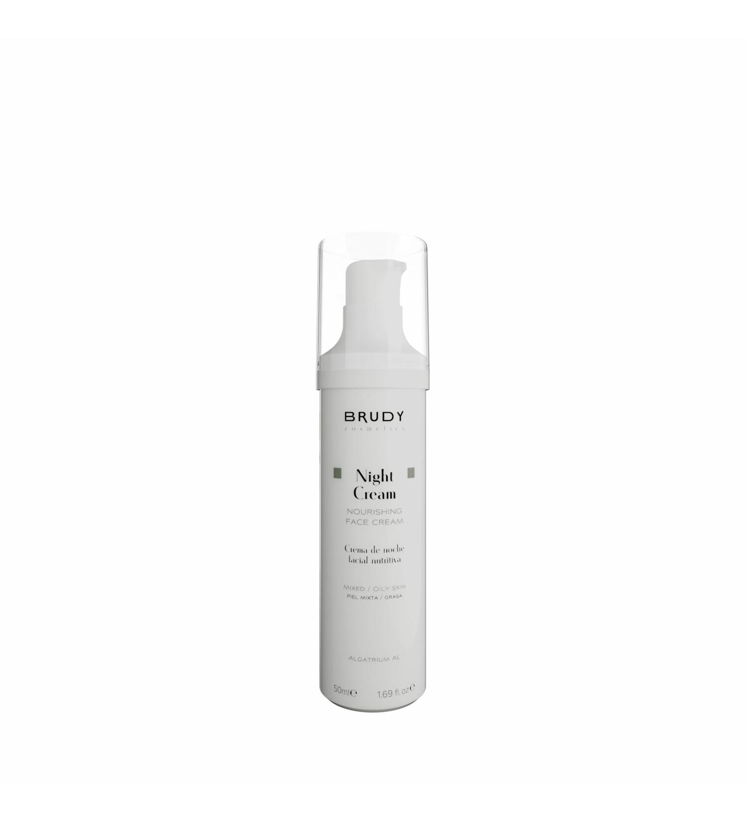  Brudy BRUDY COSMETICS Night Face Cream for Combination Skin - Rebalancing and Moisturizing with Neuvachiol Hyaluronic Acid and Bisabolol - Regeneration Without Creaminess or Irritation - 50ml - Buy Online on GoSupps.com