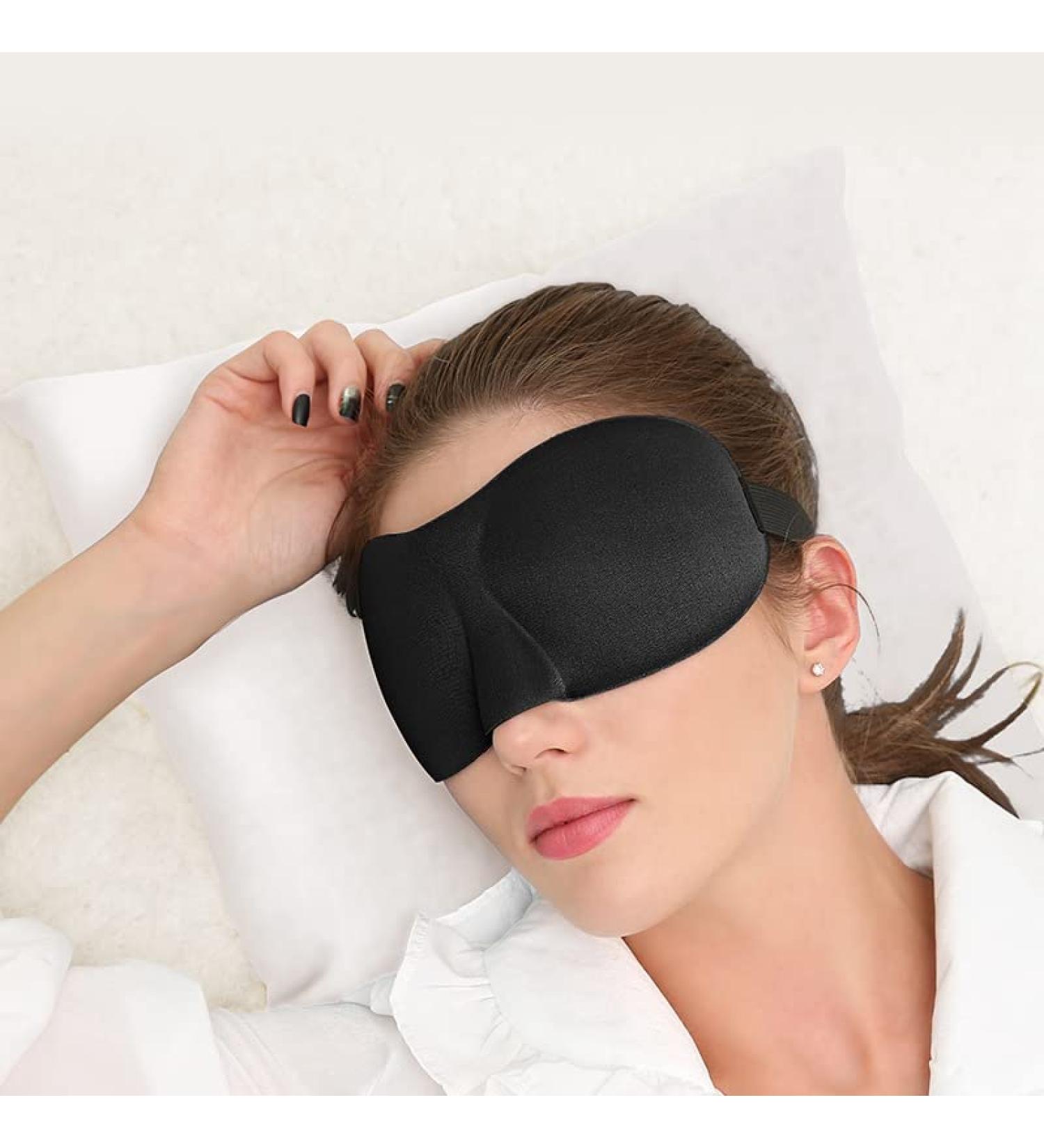 3D Sleep Mask for Men and Women - Adjustable Strap, Breathable & Soft - Ideal for Sleeping, Yoga, and Traveling - Buy Online on GoSupps.com