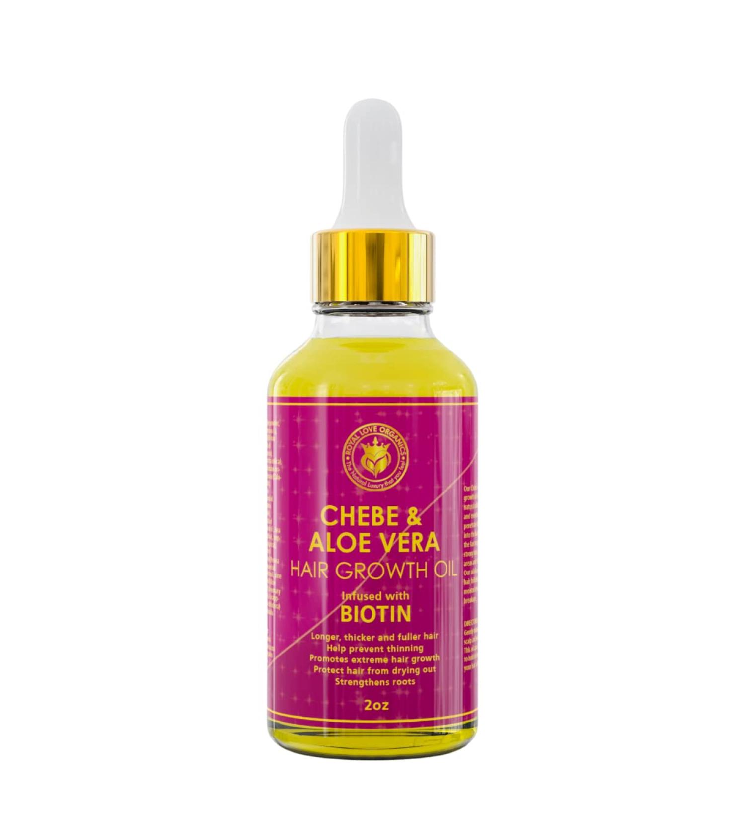 Chebe & Aloe Vera Fast Hair Growth Oil with Biotin - Natural Solution for Rapid Growth - Buy Online on GoSupps.com