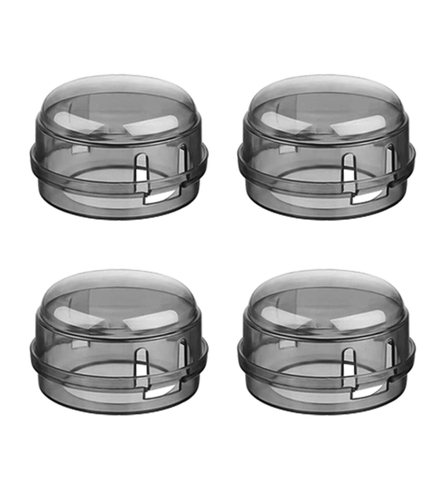 DOITOOL 4 Pcs Stove Knob Covers - Child Proof Safety Locks for Gas Stove & Oven - Kitchen Gas Safety Guards - Black - Buy Online on GoSupps.com