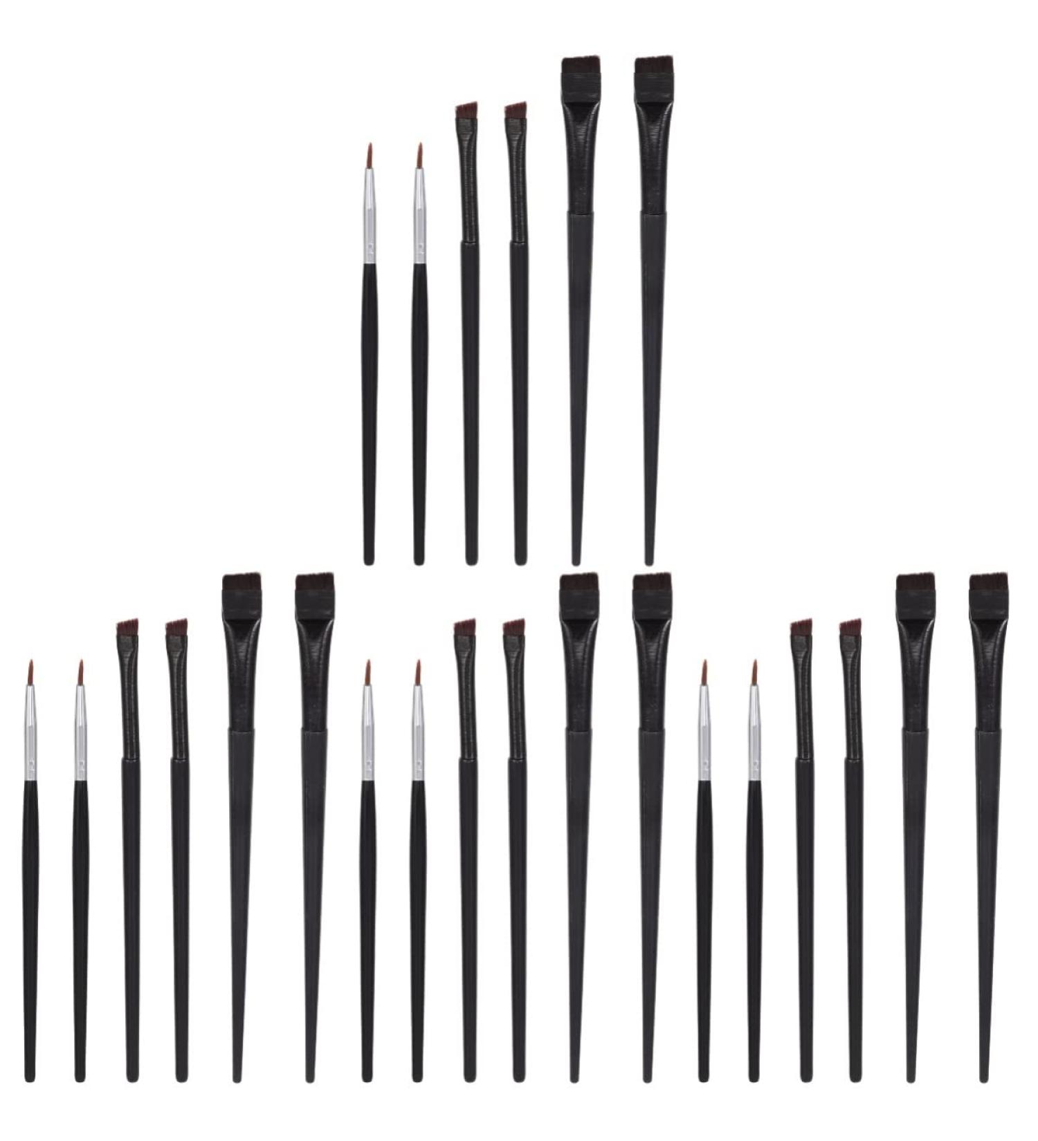 FRCOLOR 24 Pcs Eyeliner Makeup Brush Set - Gel & Lip Brushes Dual-Use Wands for Eyes & Brows Artificial Fiber - Perfect for Cosmetology & Professional Use - Buy Online on GoSupps.com