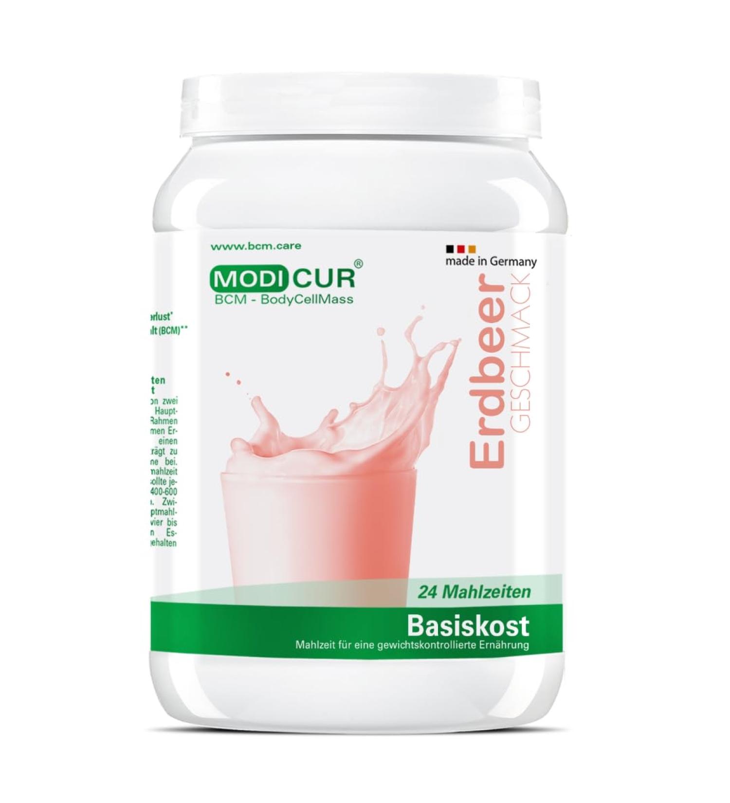 Buy BCM Basisiskost Strawberry Diet Shake - Original 24 Portions (500g) | Low Carb Protein Meal Replacement for Weight Loss - Buy Online on GoSupps.com