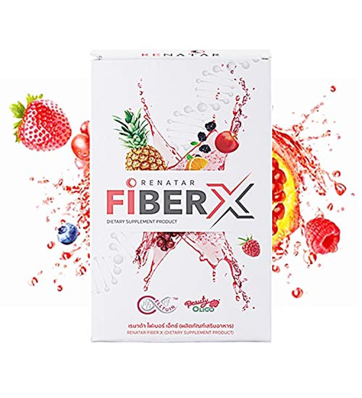 Renatar Fiber X High Fiber Prebiotic Cleanse (21 Sachets) - Natural Colon Health Supplement - Buy Online on GoSupps.com