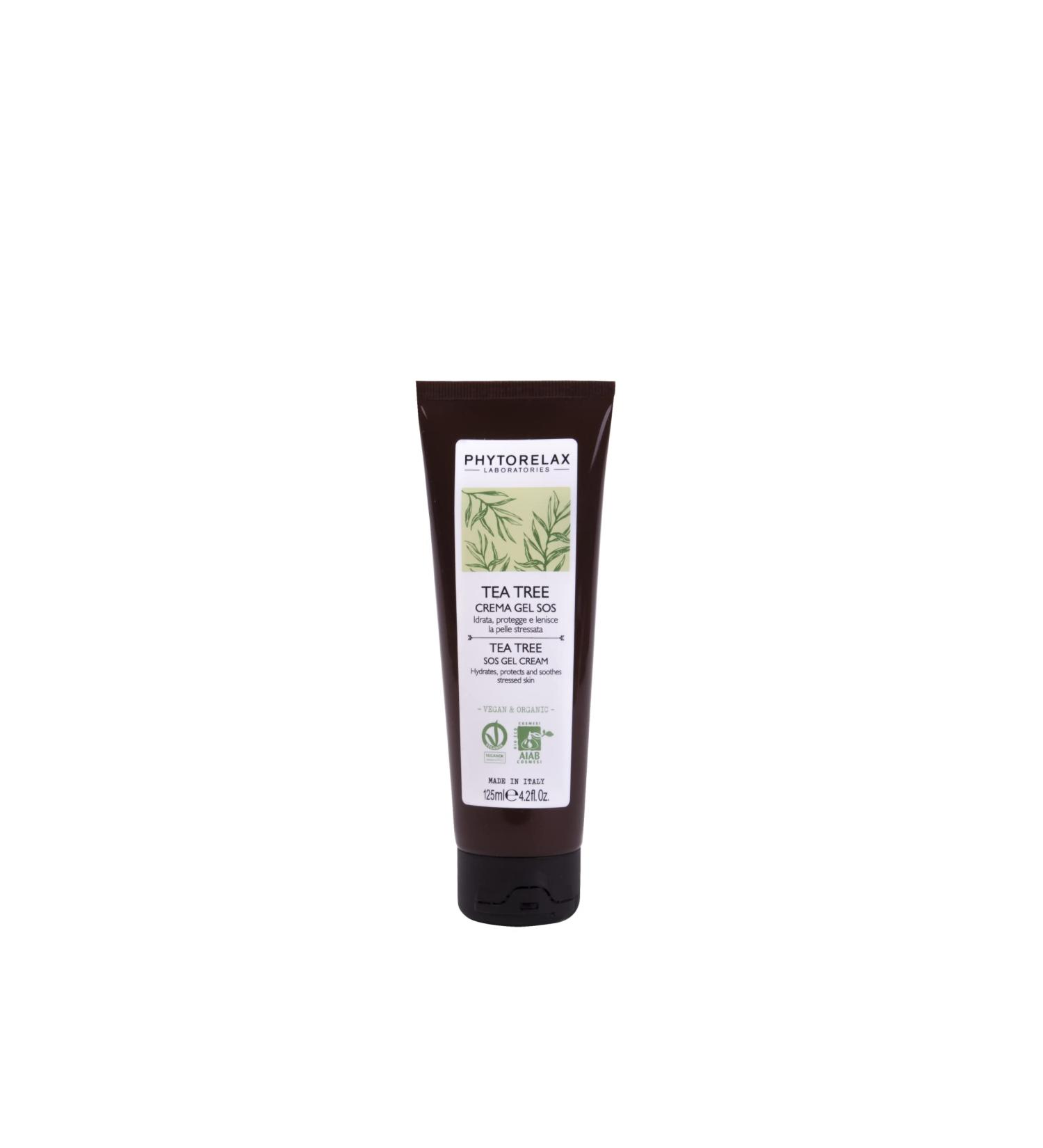  Phytorelax TEA TREE SOS Gel Cream for Hydrates Protects and Soothes - 125 ml - Buy Online on GoSupps.com