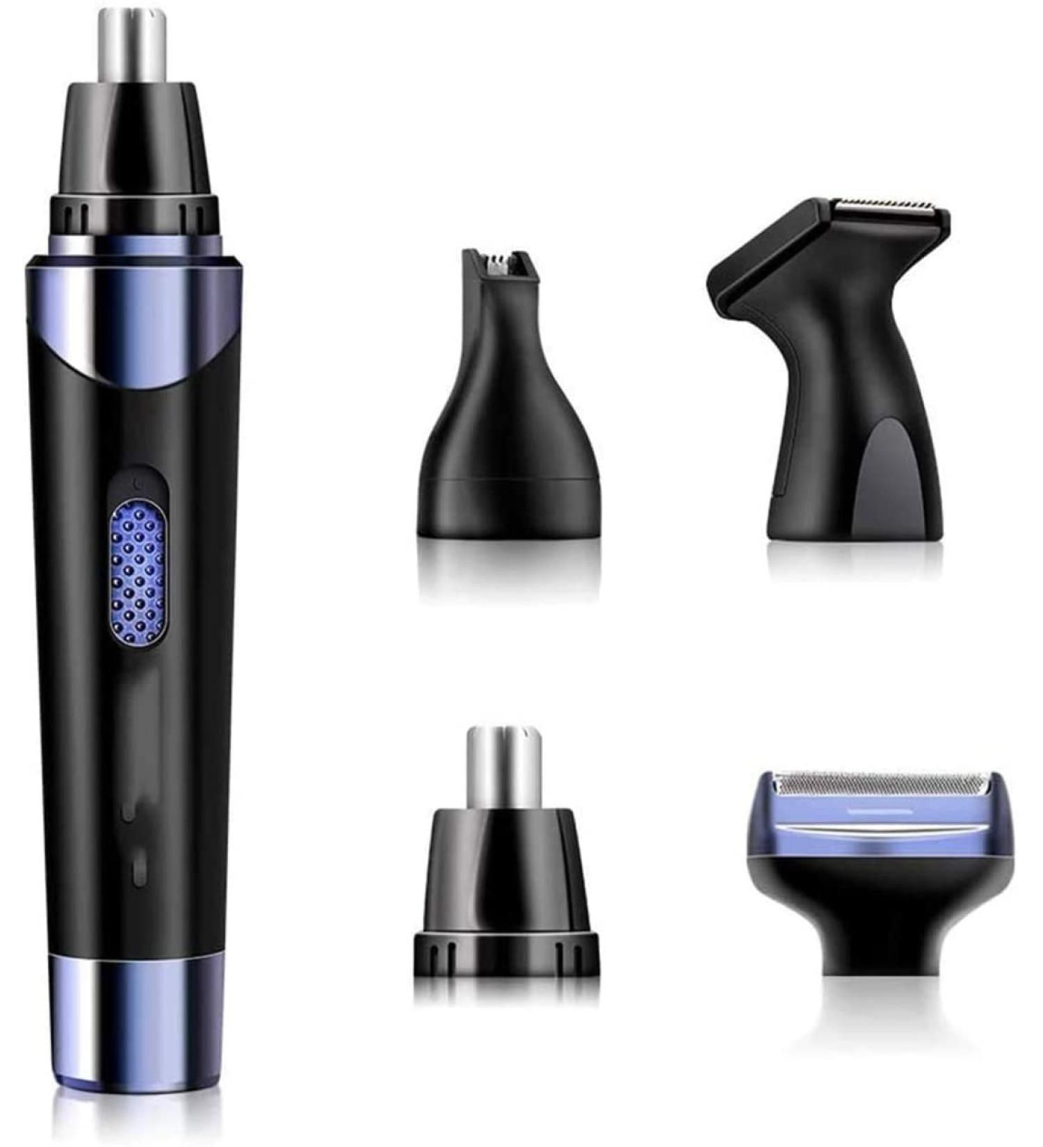 4 in 1 Ear and Nose Hair Trimmer for Men & Women - USB Rechargeable Waterproof Electric Eyebrow & Facial Hair Clipper with Stainless Steel Blades - Buy Online on GoSupps.com
