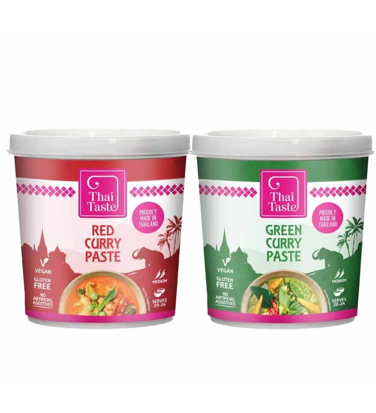 Thai Taste Red & Green Curry Paste 400g - Buy Online on GoSupps.com