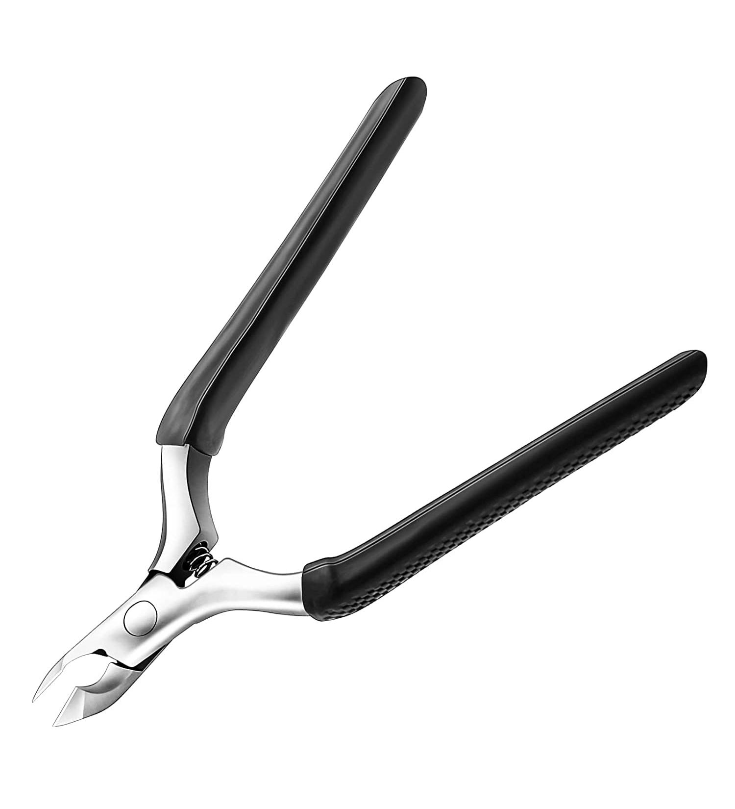 ANRUI Professional Cuticle Nipper with Non-Slip Silicone Handle - Medical Grade Stainless Steel Cubical Cutter for Dry Skin (Black) - Buy Online on GoSupps.com