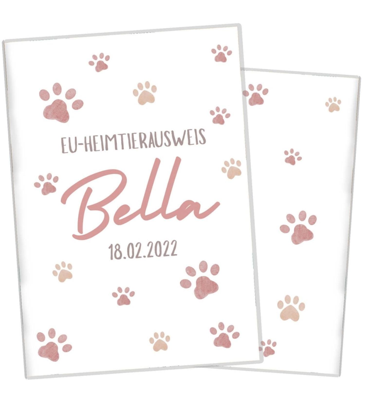 Personalized Wilhelm Fell Case for EU Pet ID Card | Custom Pet Owner Gift | Protective Paw Pink Cover - Buy Online on GoSupps.com