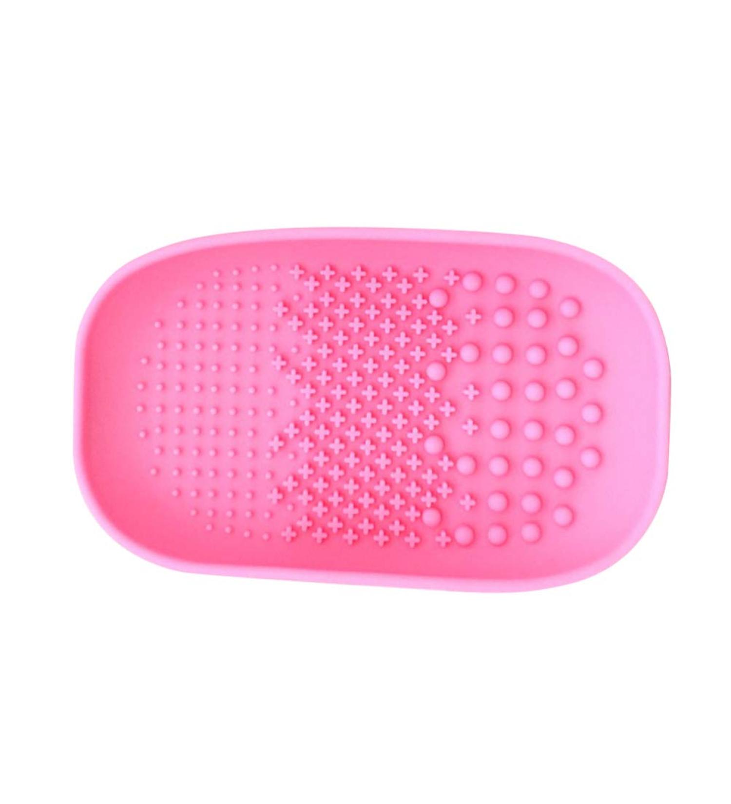 Makeup Cleaner Brush Plate - Pink Makeup Brush Cleaning Pad & Scrubber for Flawless Brushes | Shop Internationally - Buy Online on GoSupps.com