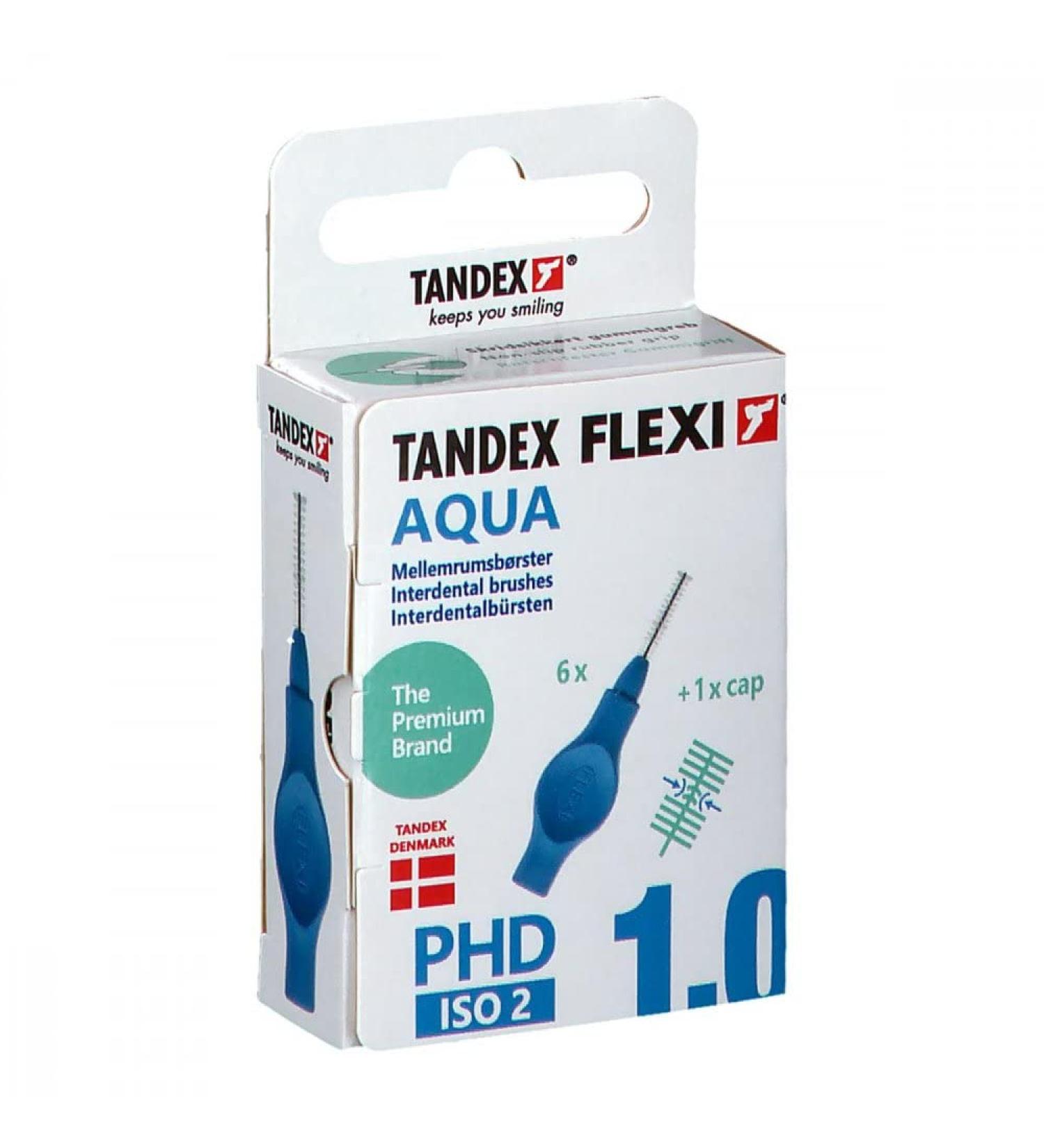 TANDEX Flexi PhD 1.0 ISO 2 Aqua - Premium Dental Cleaning Tool - 6x1 STK | International Shipping Available - Buy Online on GoSupps.com