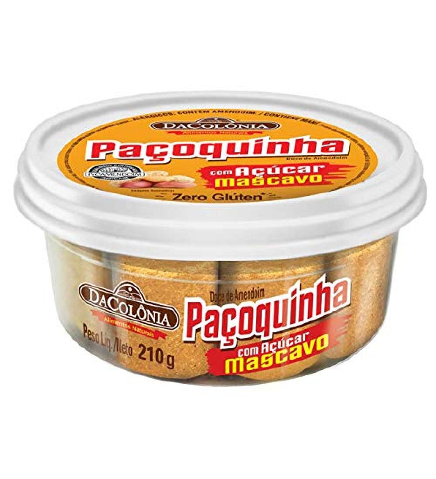 Peanut bar with brown sugar from Brazil pack 210g - Pa oca Rolha com A ucar Mascavo DACOLONIA 210g - Buy Online on GoSupps.com