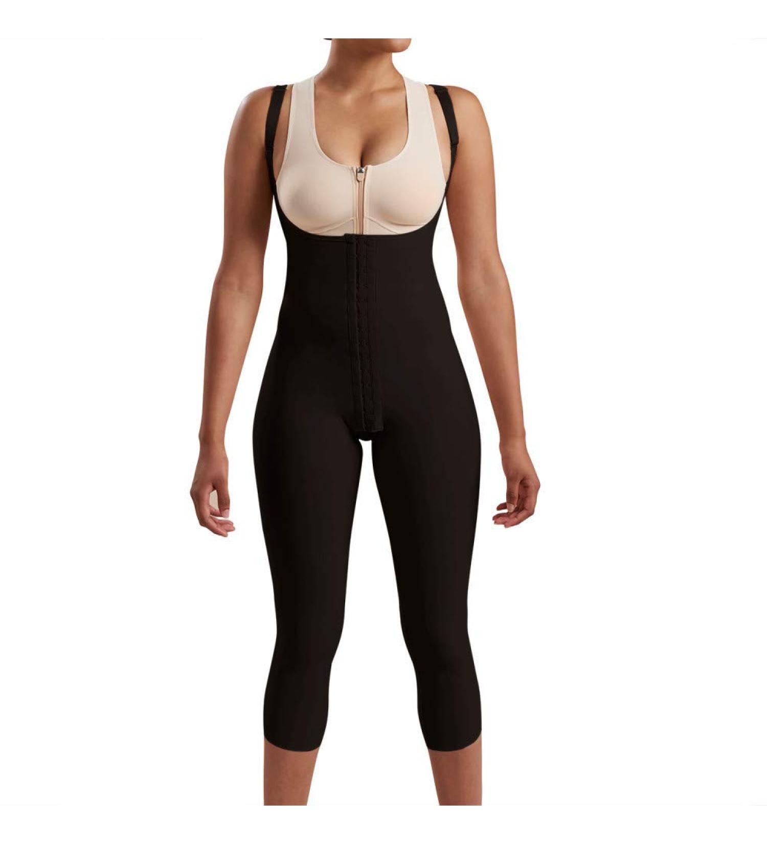 Marena Recovery Stage 1 Black XS Mid-Calf Compression Girdle with High-Back - Buy Online on GoSupps.com