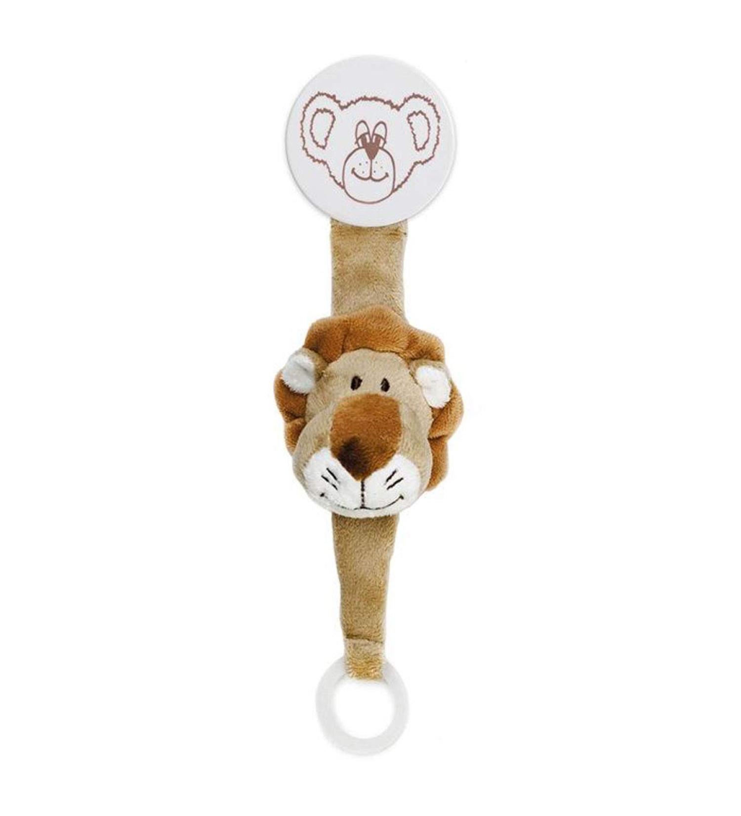 Pacifier chain lion Teddykompaniet brown