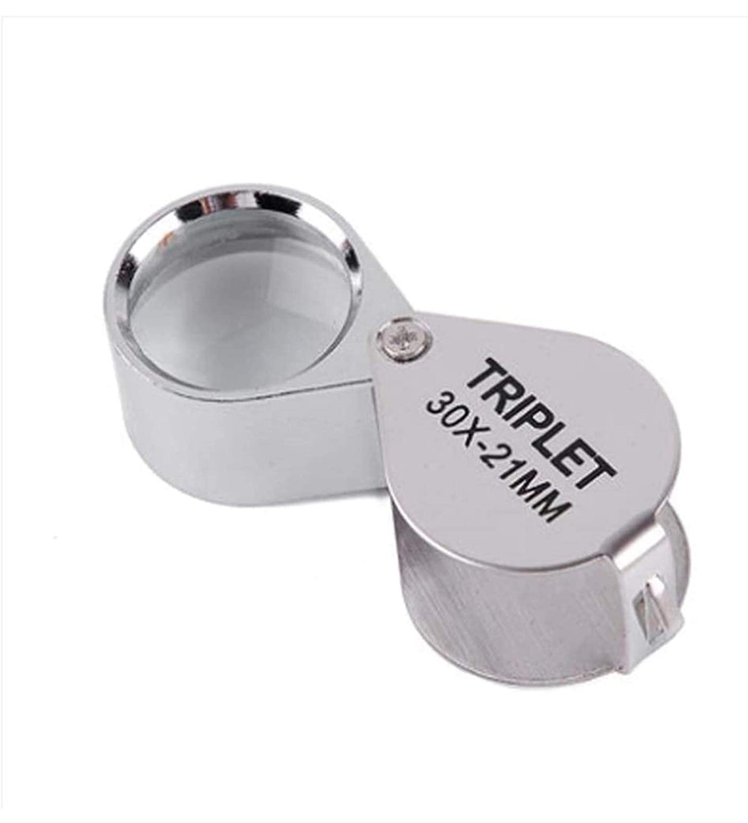 Magnifying Glass 30 Times Folding Geological Wenwan Magnifying Glass for Reading Crafts Repair Magnifier Silver Lofty Ambition - Buy Online on GoSupps.com