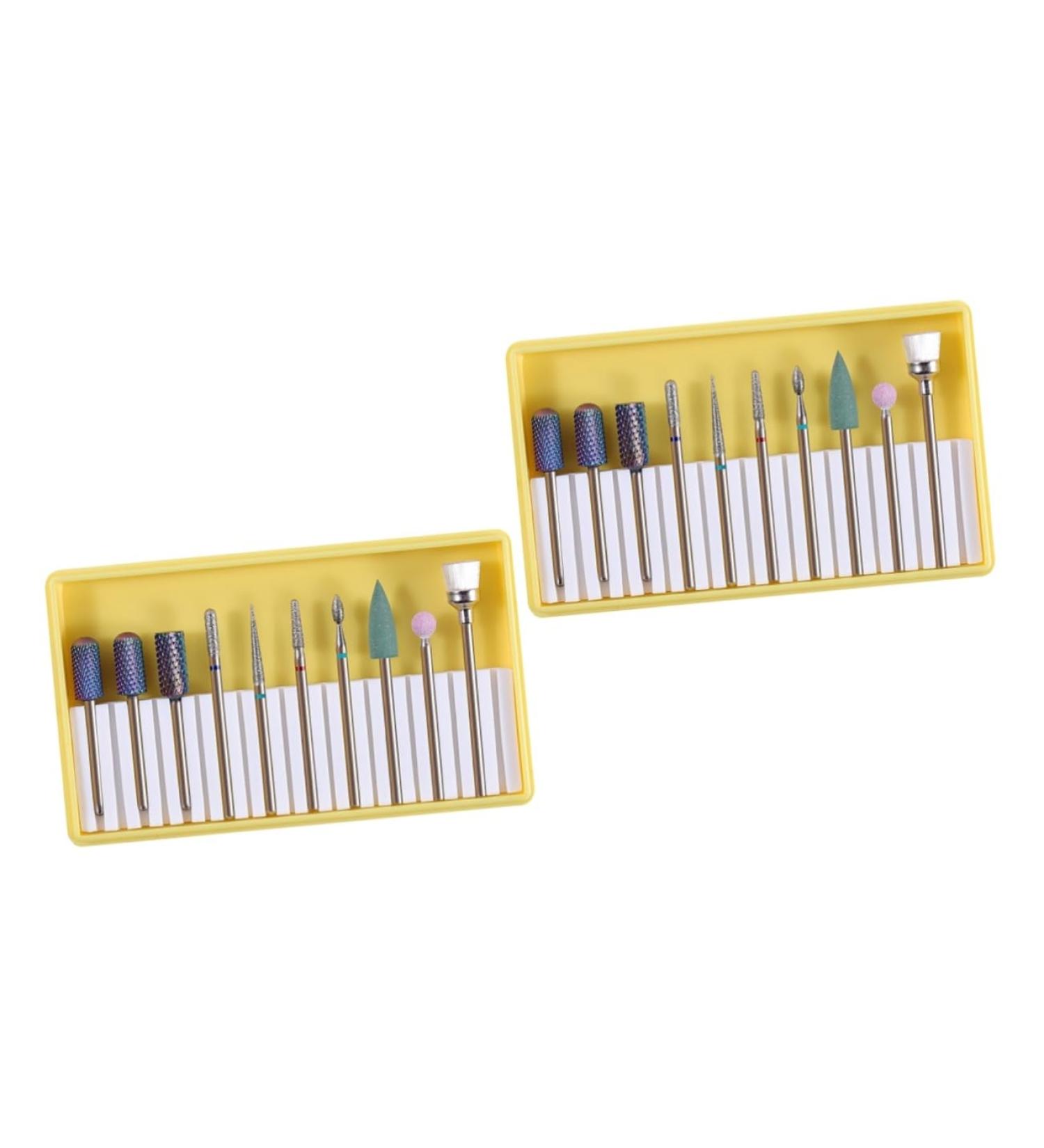 FOMIYES 2 Sets Nail Art Supplies Cuticle Drill Bits Nail Drill Replacement Bits Manicure Pedicure Bit Nail Grinding Head Gel Nails Bit Kit De U as De Gel Nail Drill Bits Polisher Sand Set 5x1cmx2pcs Yellowx2pcs - Buy Online on GoSupps.com