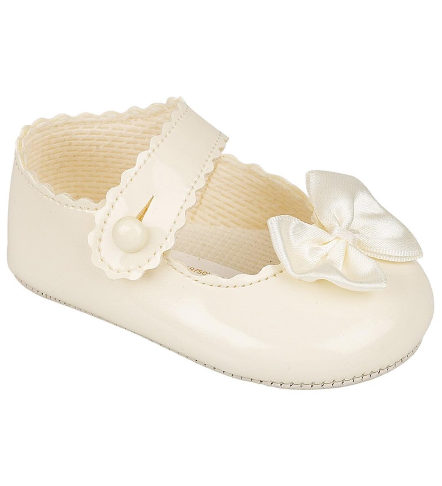 Baypods Baby Girls pram Shoes Christening Party Early Days Cream 6-12 Months 6-12 Months Cream