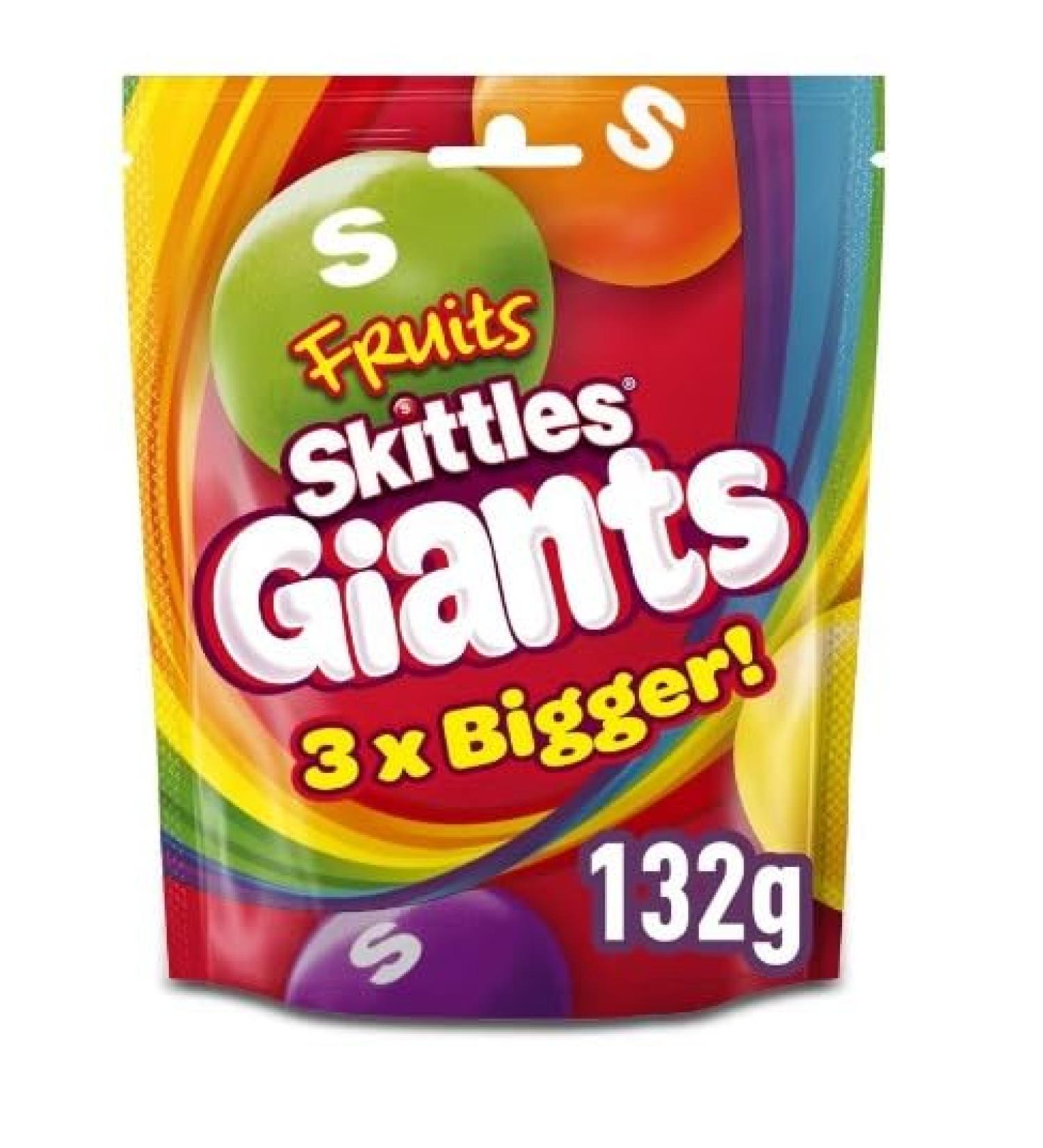 3 x Skittles Fruits Giants Chewy Candies 132g Delicious Tasty And Twisty Treat Gift Hamper For Birthday Christmas Sold By Kidzbuzz - Buy Online on GoSupps.com