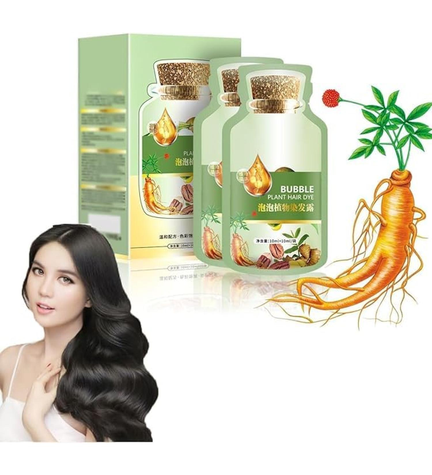 (100% 5 star) Natural Plant Hair Dye Botanical Bubble Hair Dye 20ml x 10 Packs | Fruitcolor Hair Dyeing Cream Natural Plant Hair Dye Shampoo | Pure Plant Extract (Black Tea) - Buy Online on GoSupps.com