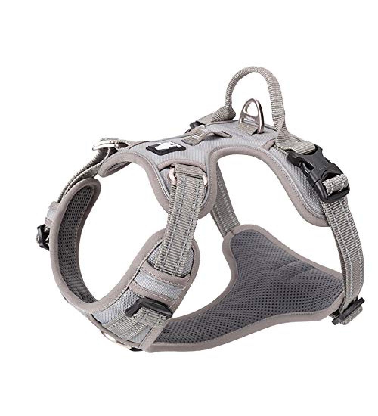Truelove No Pull Dog Harness - Reflective Adjustable Soft Padded Vest with Control Handle TLH56512 L Gray | International Shipping Available - Buy Online on GoSupps.com