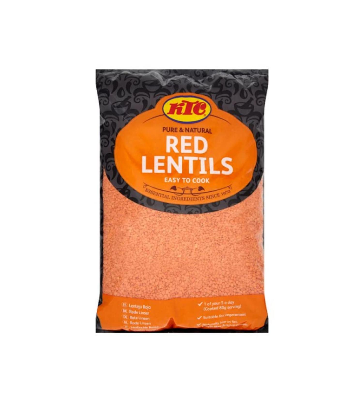 KTC Pure & Natural Red Lentils 5kg x 3 Pure Natural Red Lentils