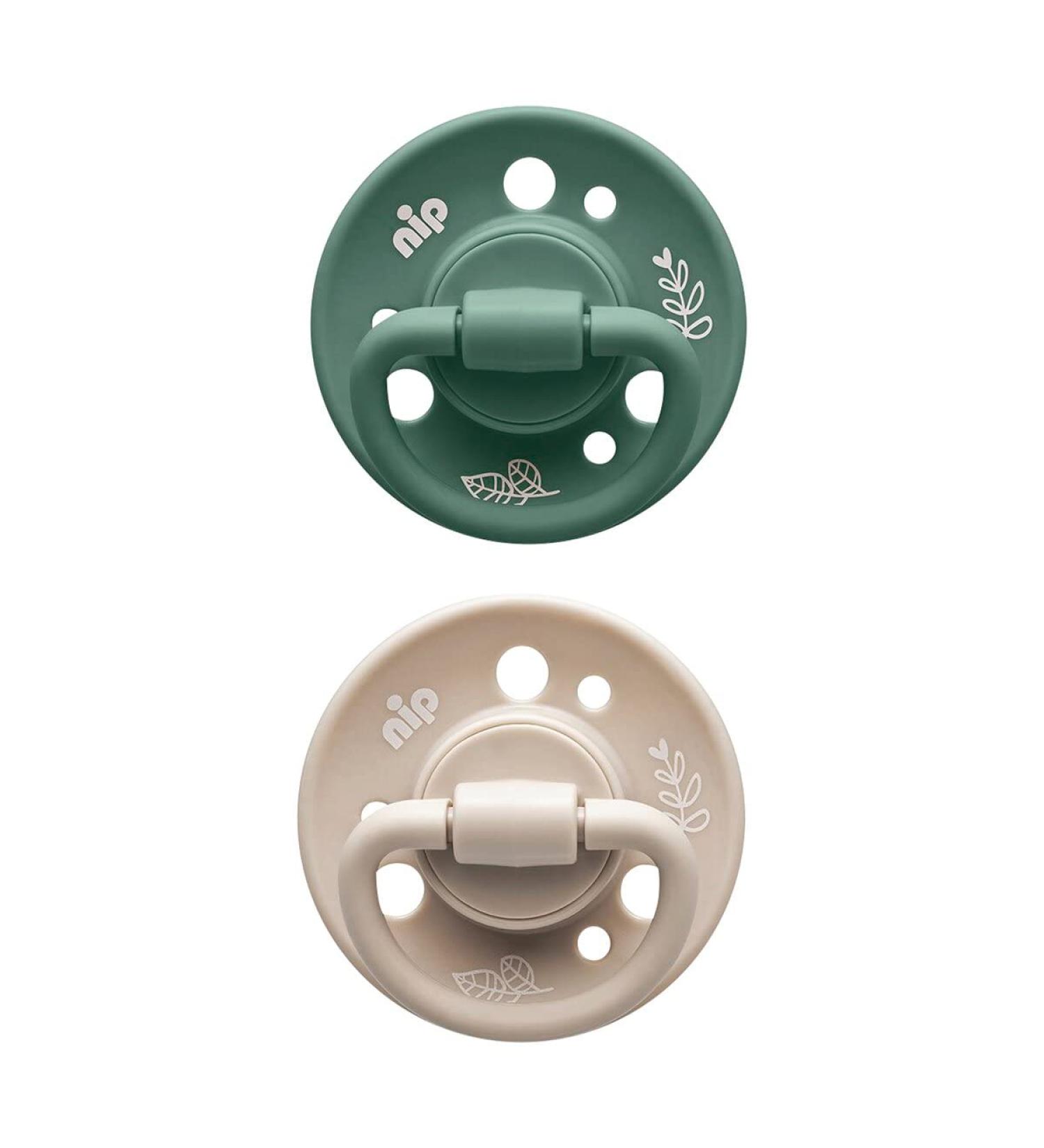 Buy Pack of 2 Cherry Green Natural Latex Pacifiers for 0-6 Months - Safe & Comfortable - Buy Online on GoSupps.com