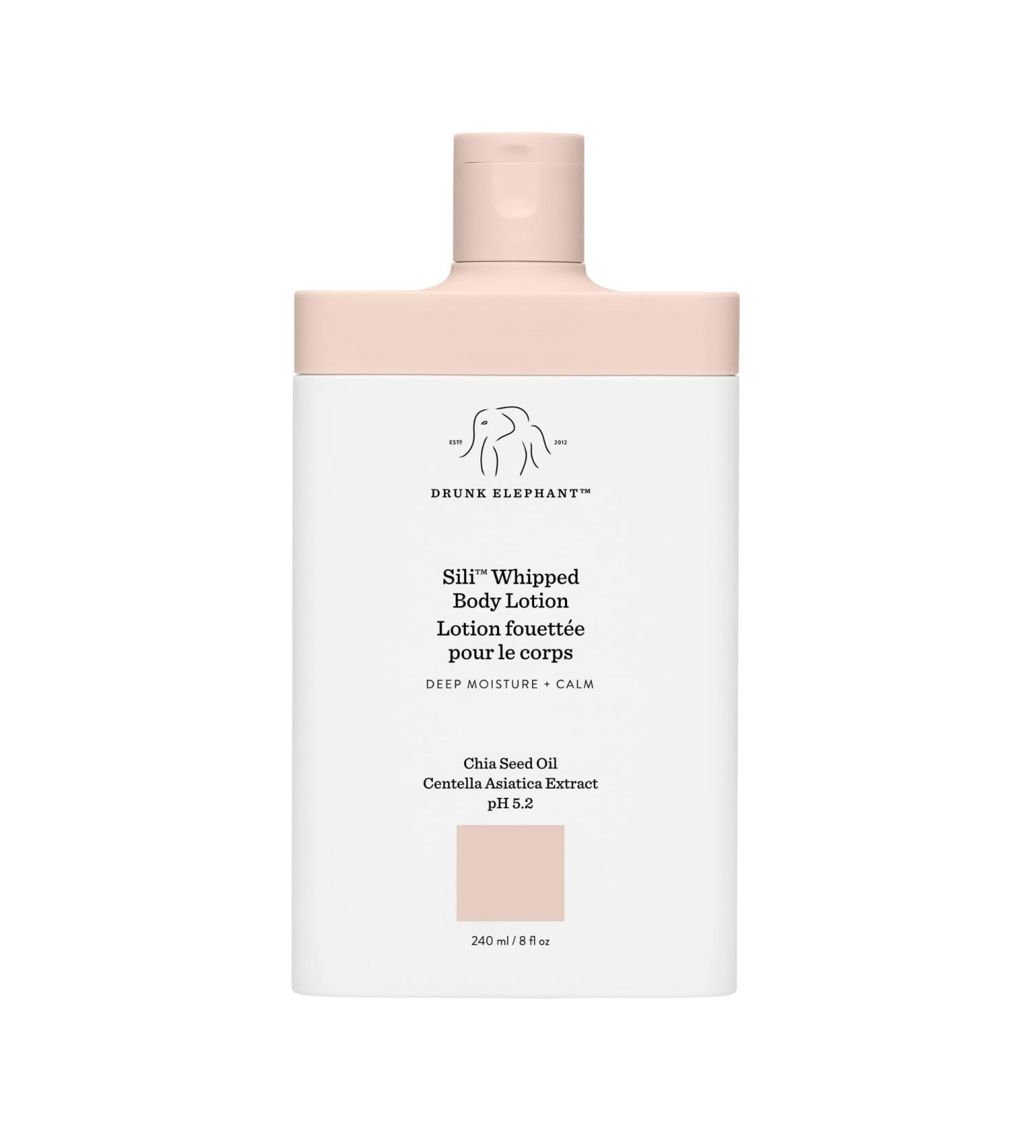 Drunk Elephant Sili Whipped Body Lotion - 240 ml/8 fl oz - Rich Daily Moisturizing Lotion - Clean Clinical Skincare - Cruelty-Free - Free of Essential Oils Silicones and Fragrance - Buy Online on GoSupps.com