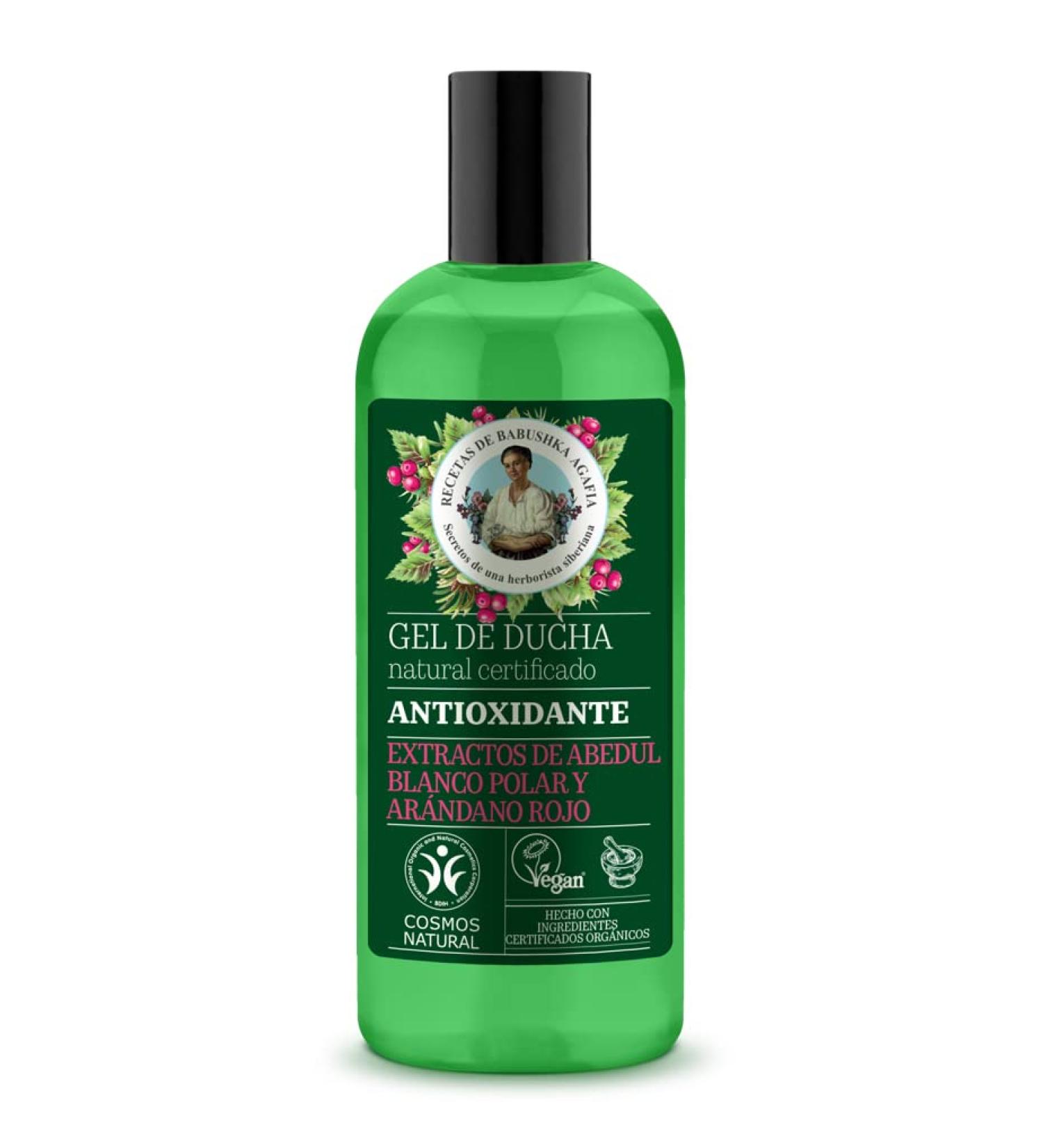 Antioxidant natural shower gel 260 ml of gel
