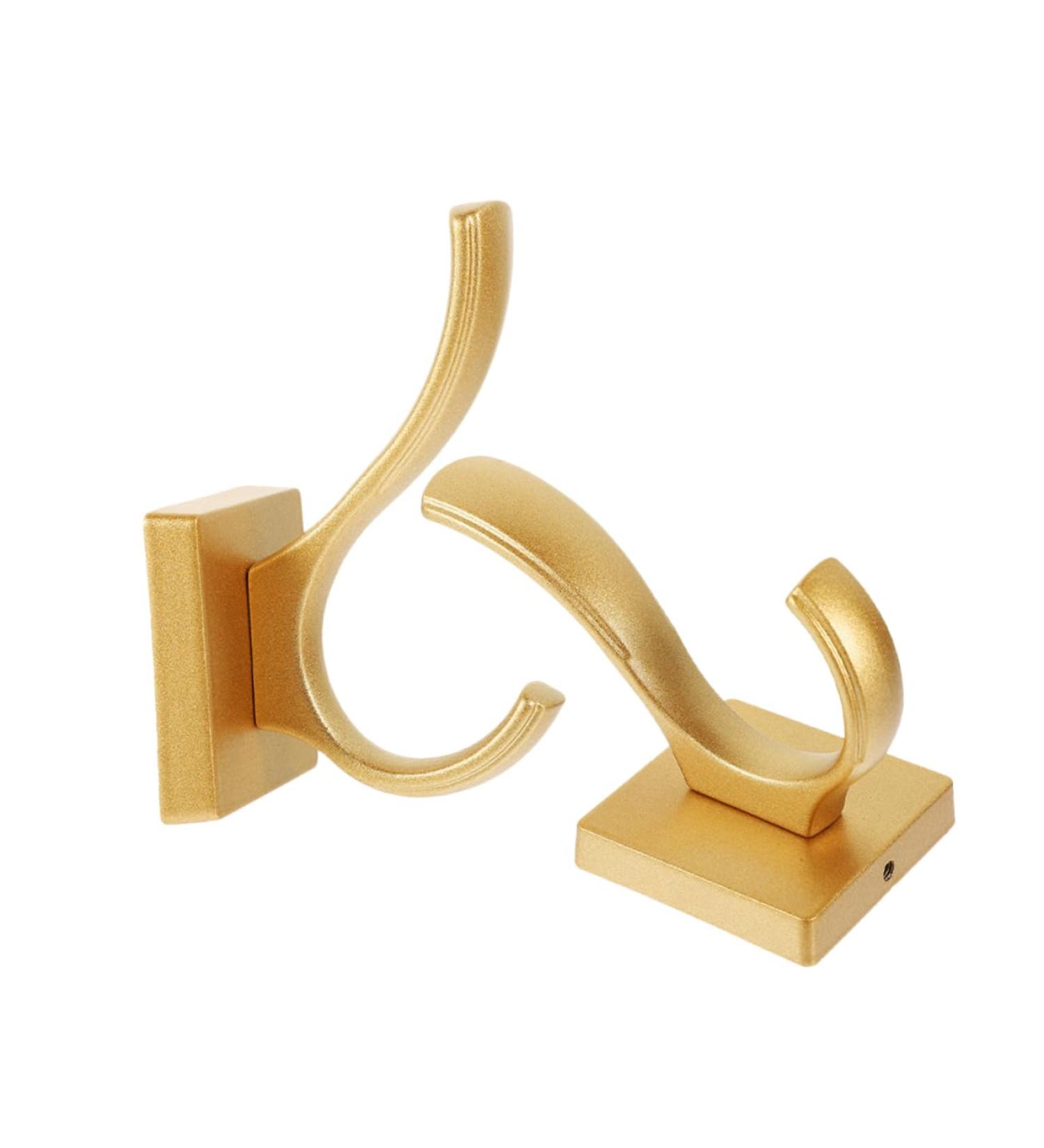 Alipis 2pcs No Punching Hook Heavy Duty Clothes Hanging Storage Hook Shoe Cabinet Wall-Mounted 10.00X5.20X3.00CM Golden - Buy Online on GoSupps.com