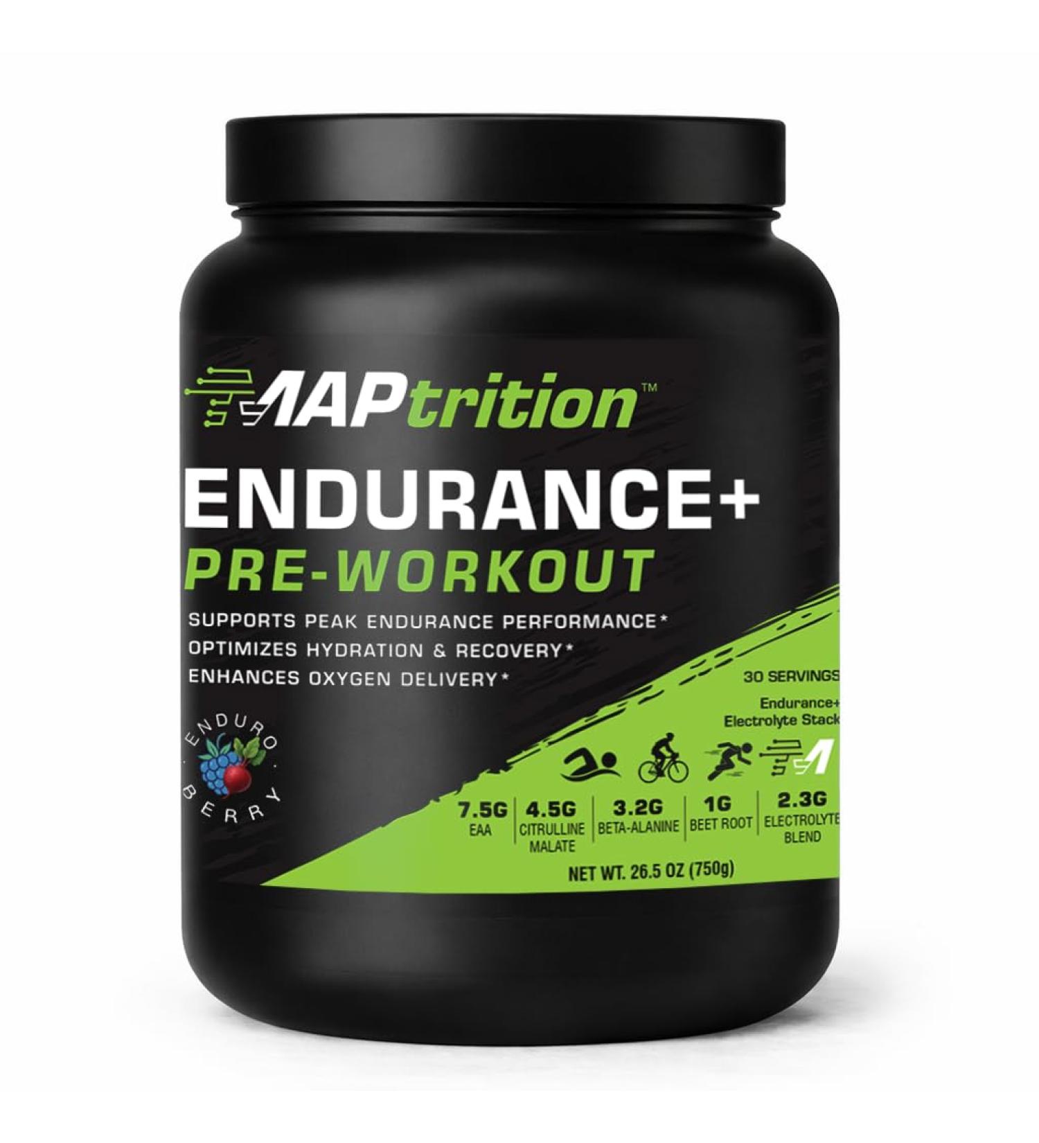 MAPtrition Endurance+: Caffeine-Free Pre-Workout Endurance & Hydration Formula with EAAs Citrulline Malate Beta-Alanine & Electrolytes for Running Crossfit & Sports Training (Enduro-Berry) - Buy Online on GoSupps.com