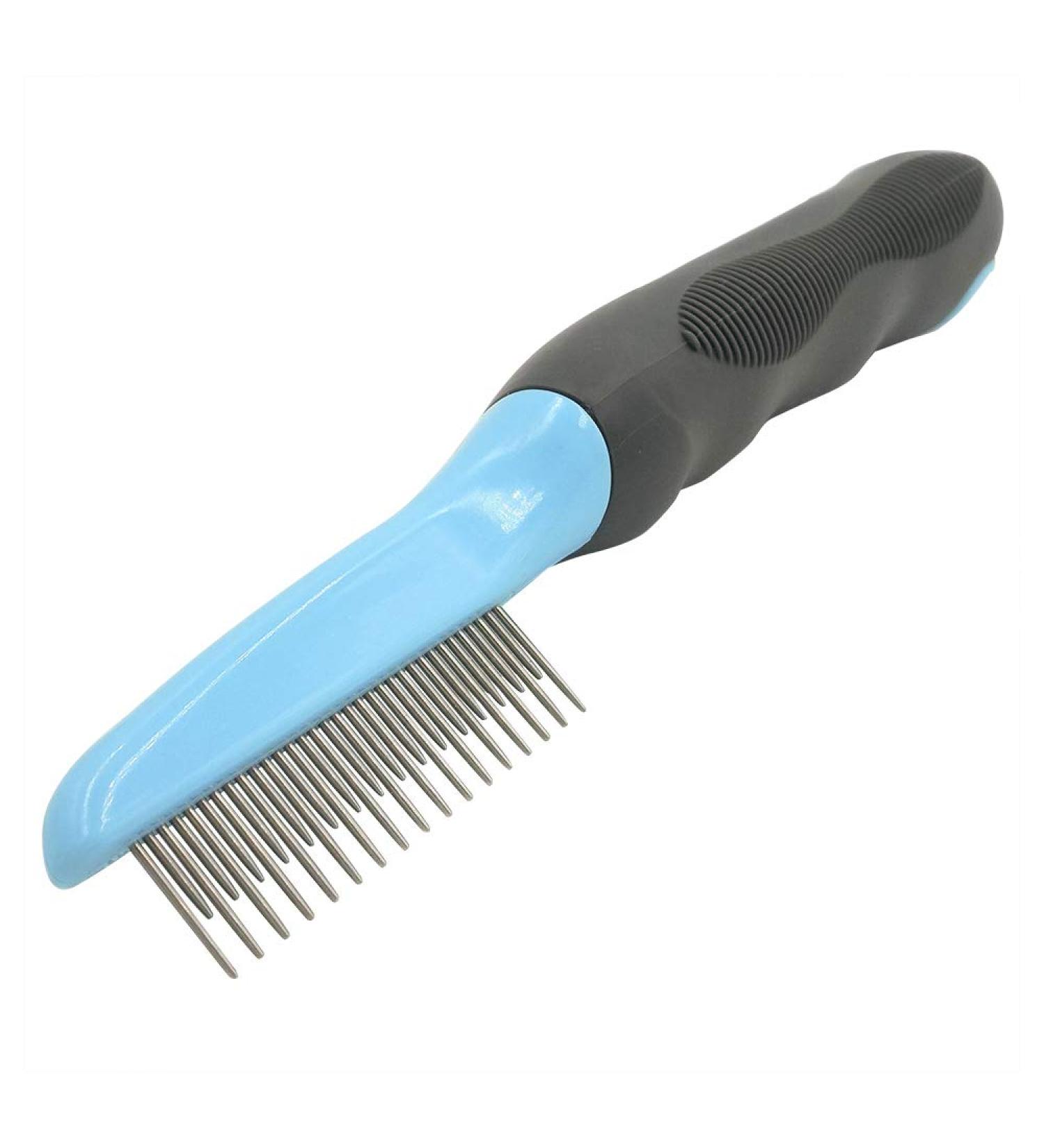 Detangling Comb Dog & Cat Grooming Cat Brush for Long Hair Dog Shedding Brush & Cat Hair Remover Dematting Tool for Dogs with Long & Short Stainless Steel Metal Teeth Comb - Buy Online on GoSupps.com