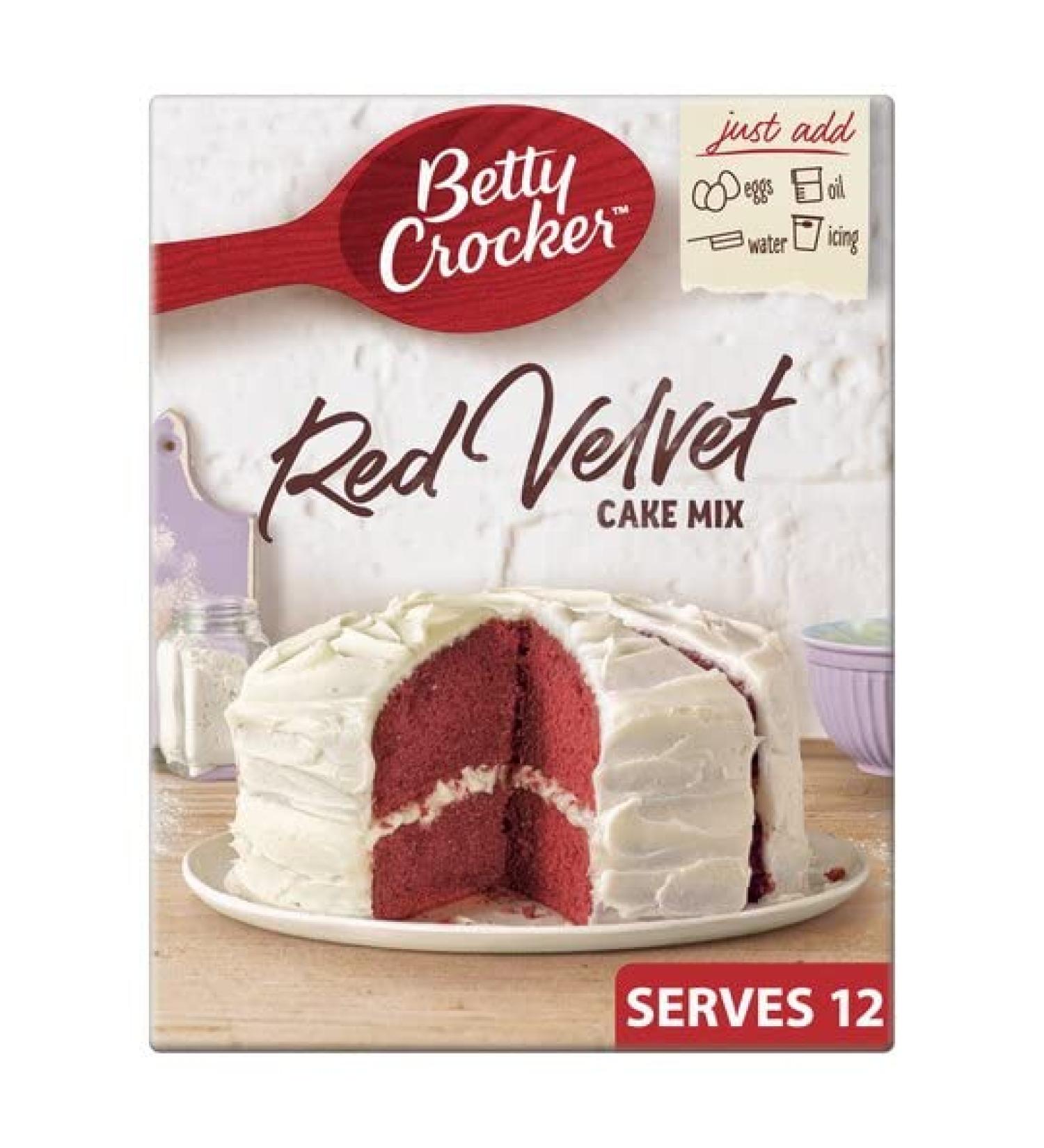 Betty Crocker Red Velvet Cake Mix 425G | No Artificial Colours or Preservatives | Red Colour Chocolate Cake Mix. - Buy Online on GoSupps.com