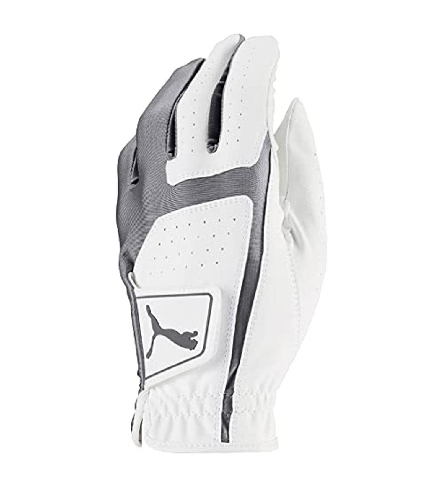 PUMA Golf Men's Flexlite Golf Glove (worn on left hand) Bright White-Quiet Shade Large Left