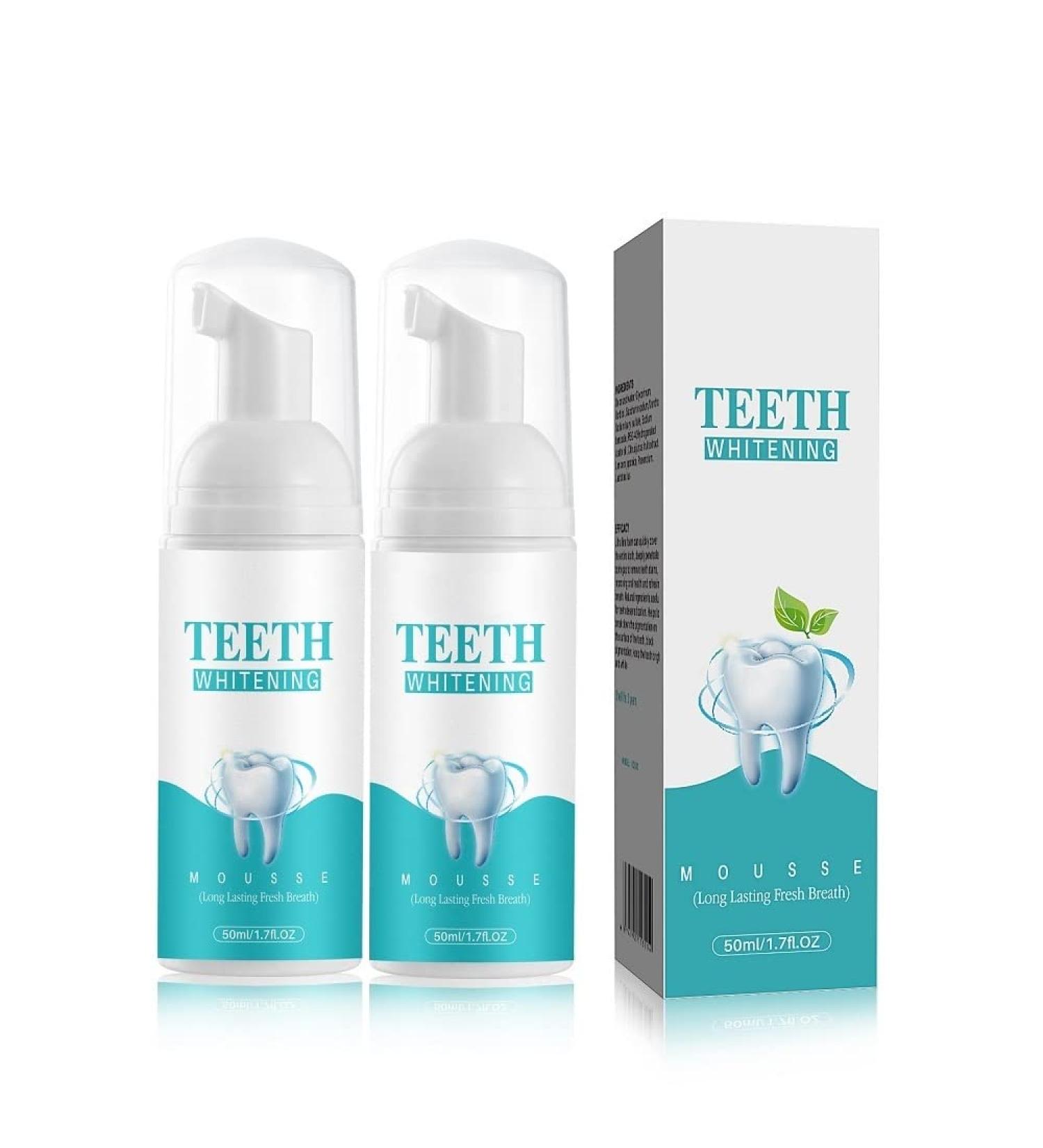 2 Pcs Mousse Mouthwash 50 ML - Deep Clean Stain Removal & Teeth Whitening Oral Care - Buy Online on GoSupps.com