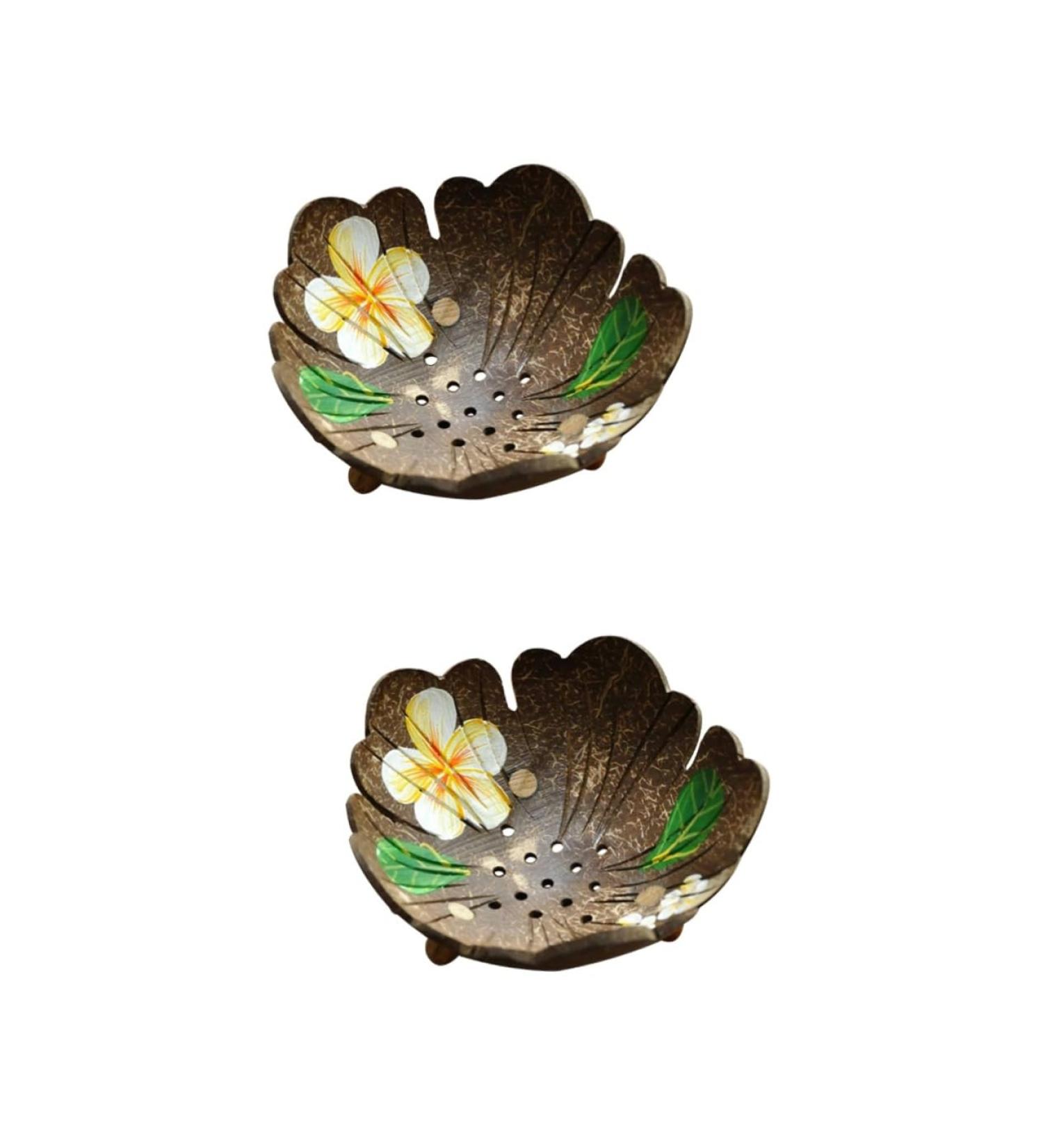 Ciieeo 2pcs Soap Case Sponge Dish Wood Soap Holder Kitchen Soap Holder Bathroom Soap Dish Bar Holder Shower Soap Dish Wood Soap Rack Decorative Soap Container Bracket Wooden Coconut Shell - Buy Online on GoSupps.com