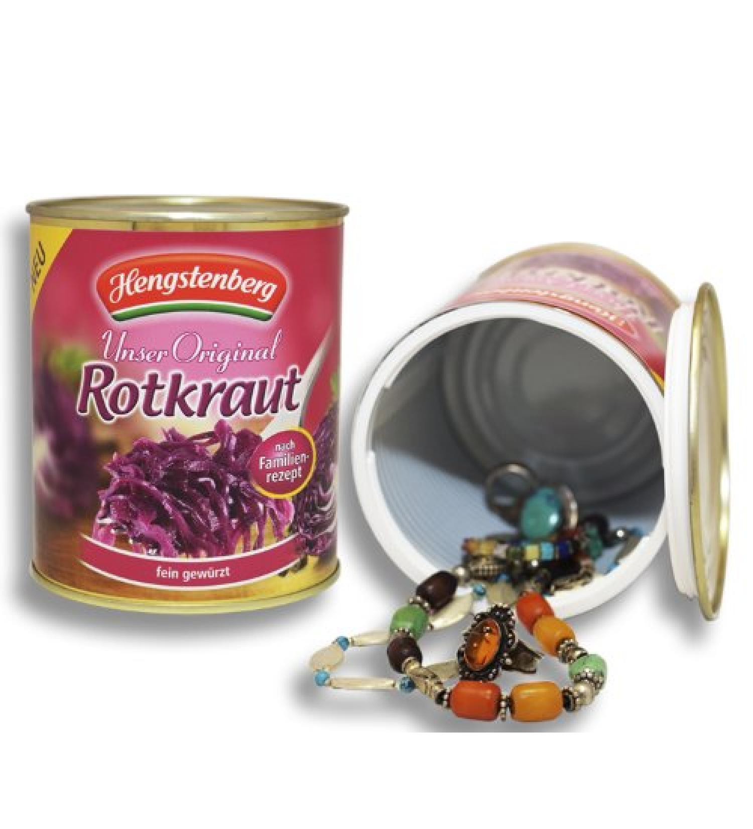 Can safe in the design of an original Hengstenberg red cabbage can / preserve