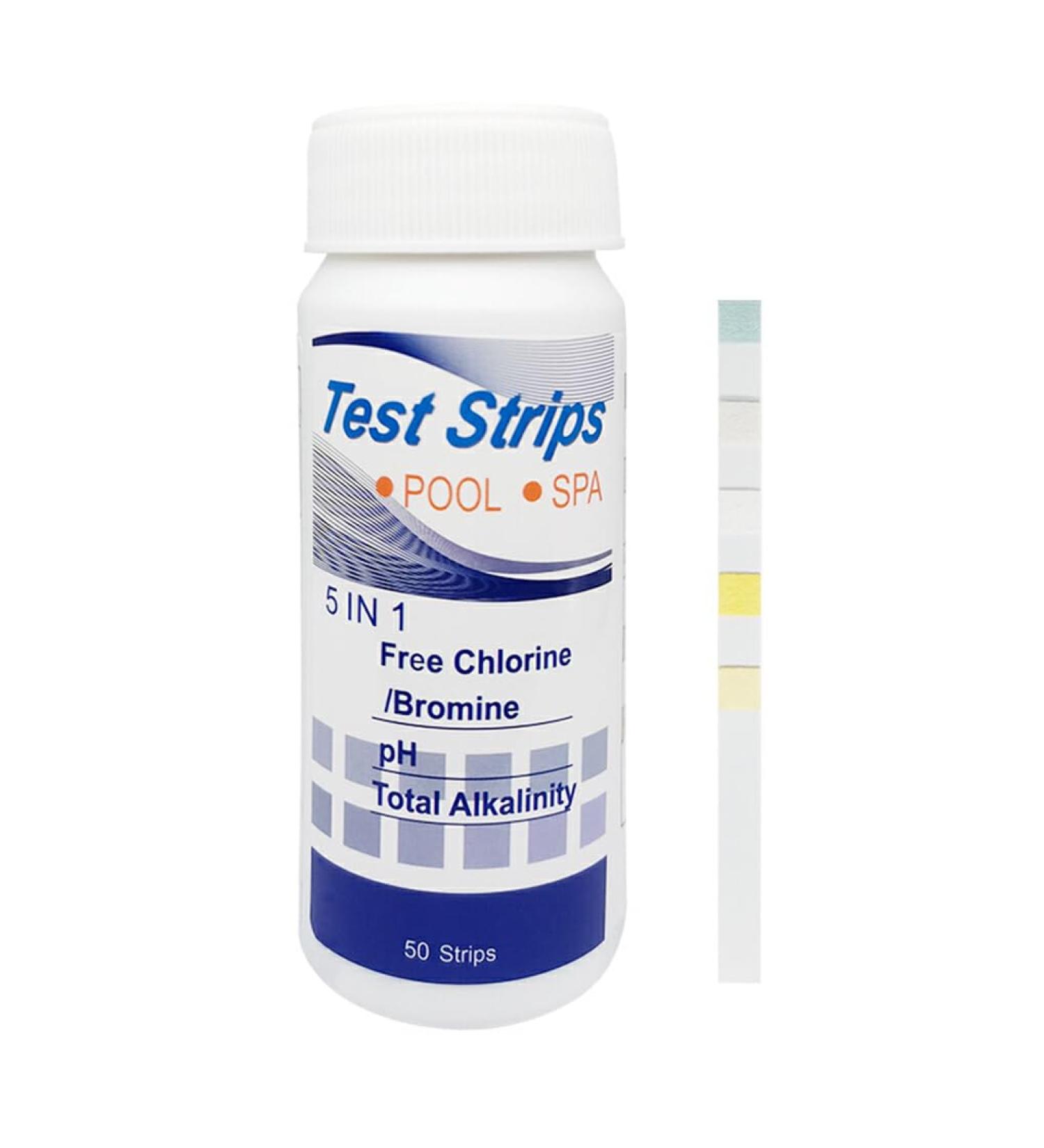 Dajidafu 50piece Easy-to- Test Strips For Precise And Convenient Measurements Water Test Strips PE Pool Test Strip Ph Test Strips five-in-one 50 pieces/canister five-in-one 50 pieces/canister - Buy Online on GoSupps.com