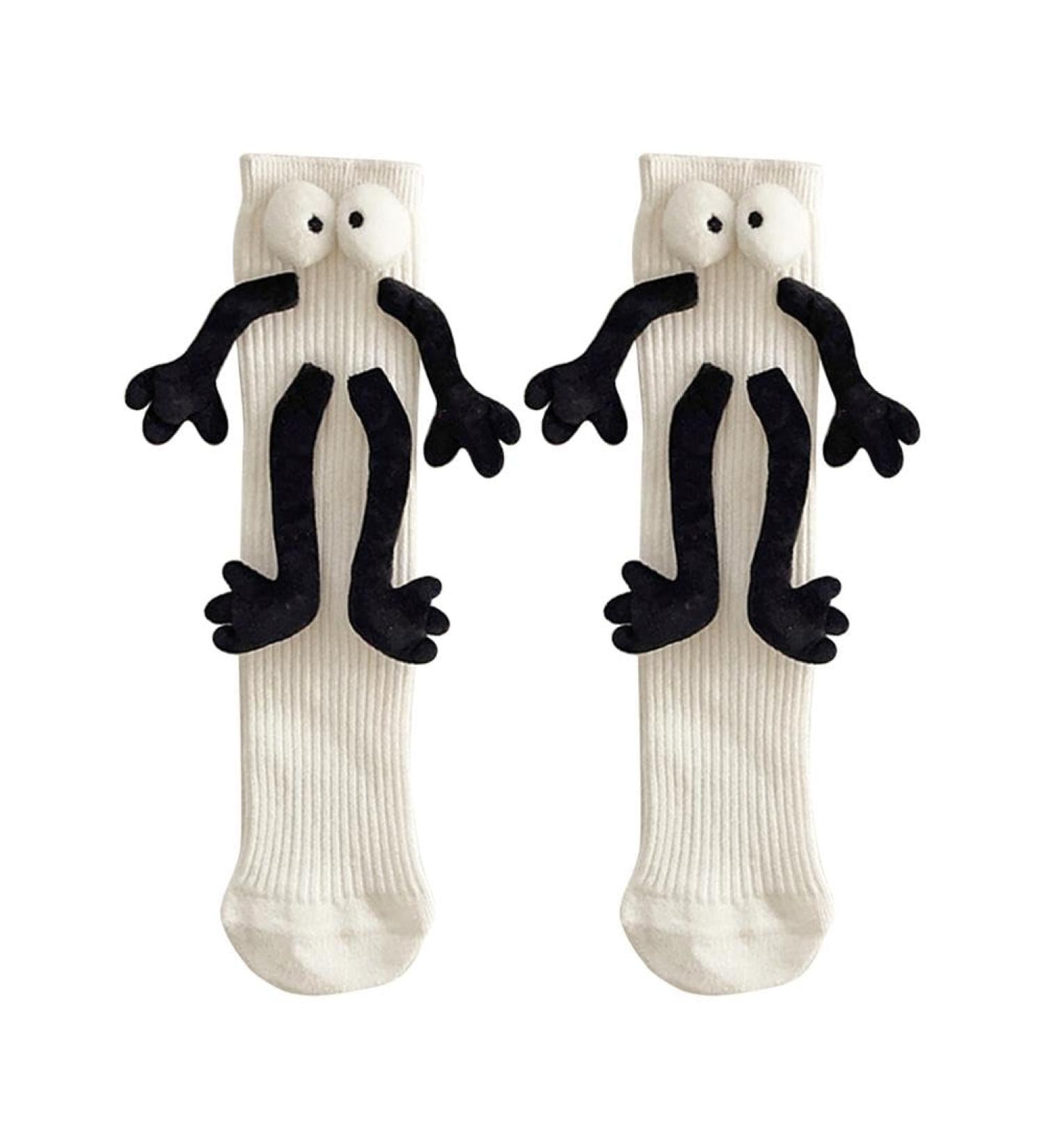 Couple Holding Hands Magnetic Suction Socks - Funny Doll Couple Gift 1 Pair - Buy Online on GoSupps.com