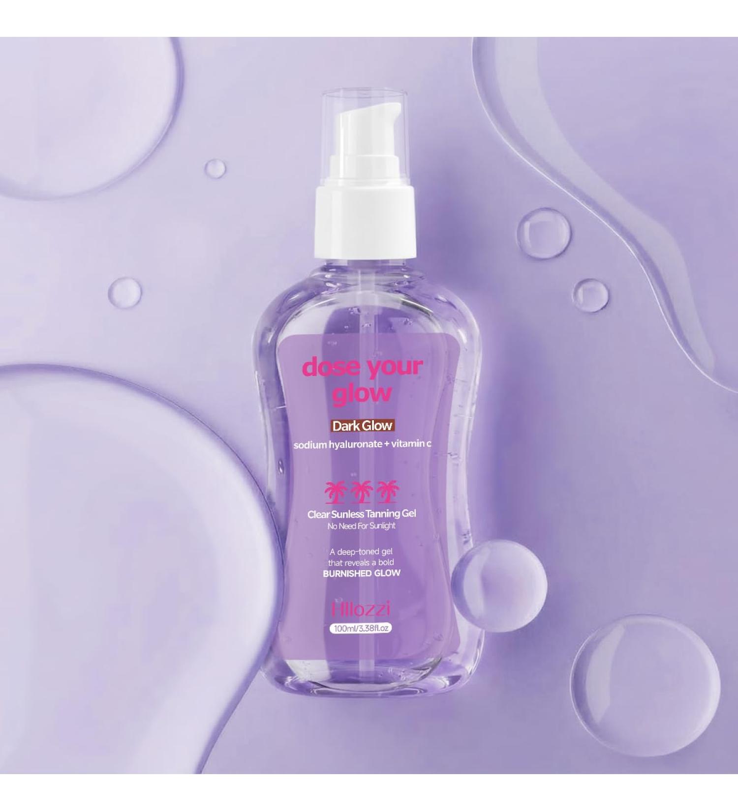 Clear Self Tanning Gel for Body Lightweight Bronzing Formula Creates a Sunless Bronzed Look Smooth Even Finish Non Sticky Texture Light Medium and Dark Glow (Clear Sunless Tanning Gel (Dark Glow))