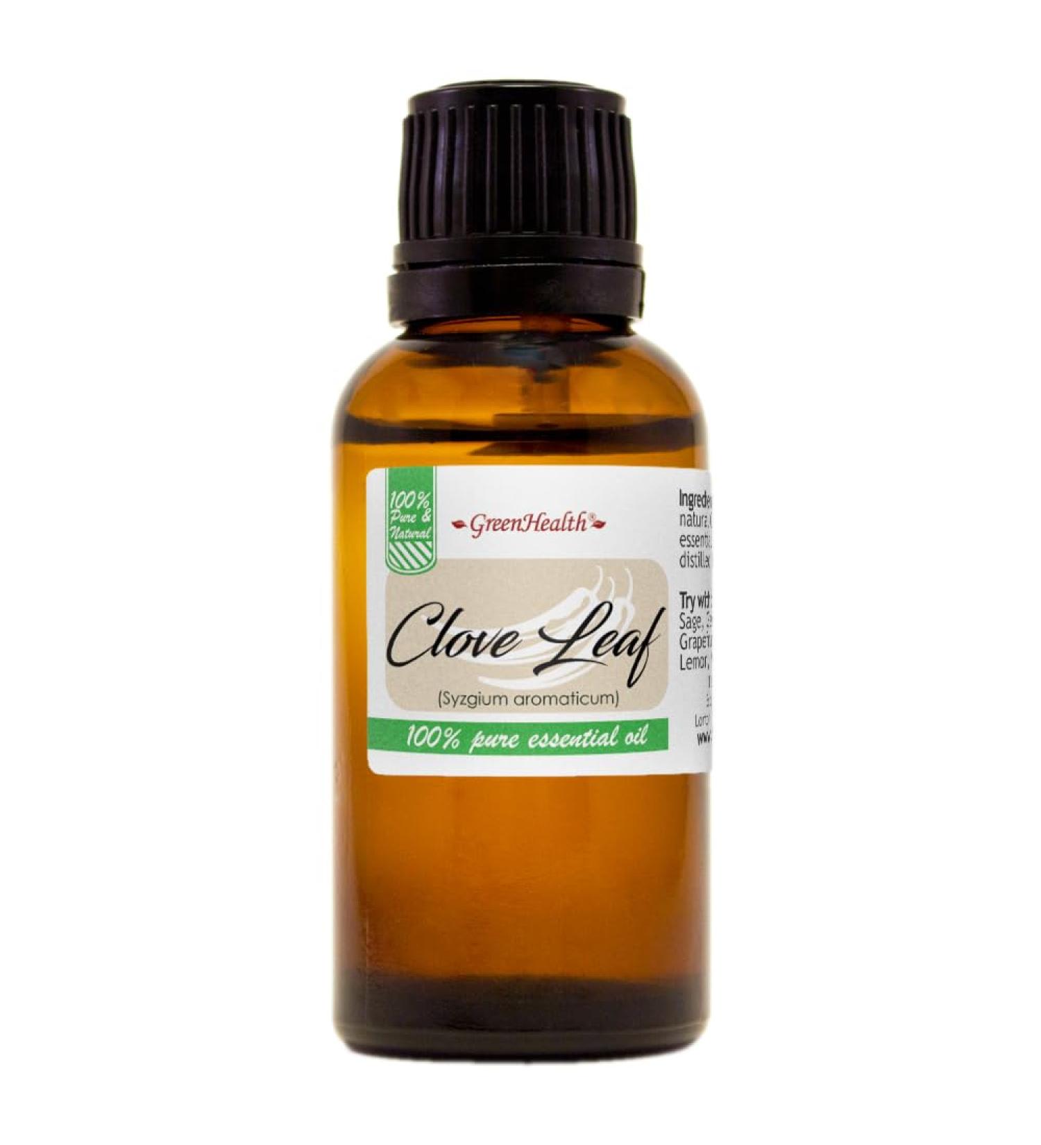 GreenHealth Clove Leaf 1 fl oz (30 ml) Glass Bottle 100% Pure Essential Oil - Buy Online on GoSupps.com