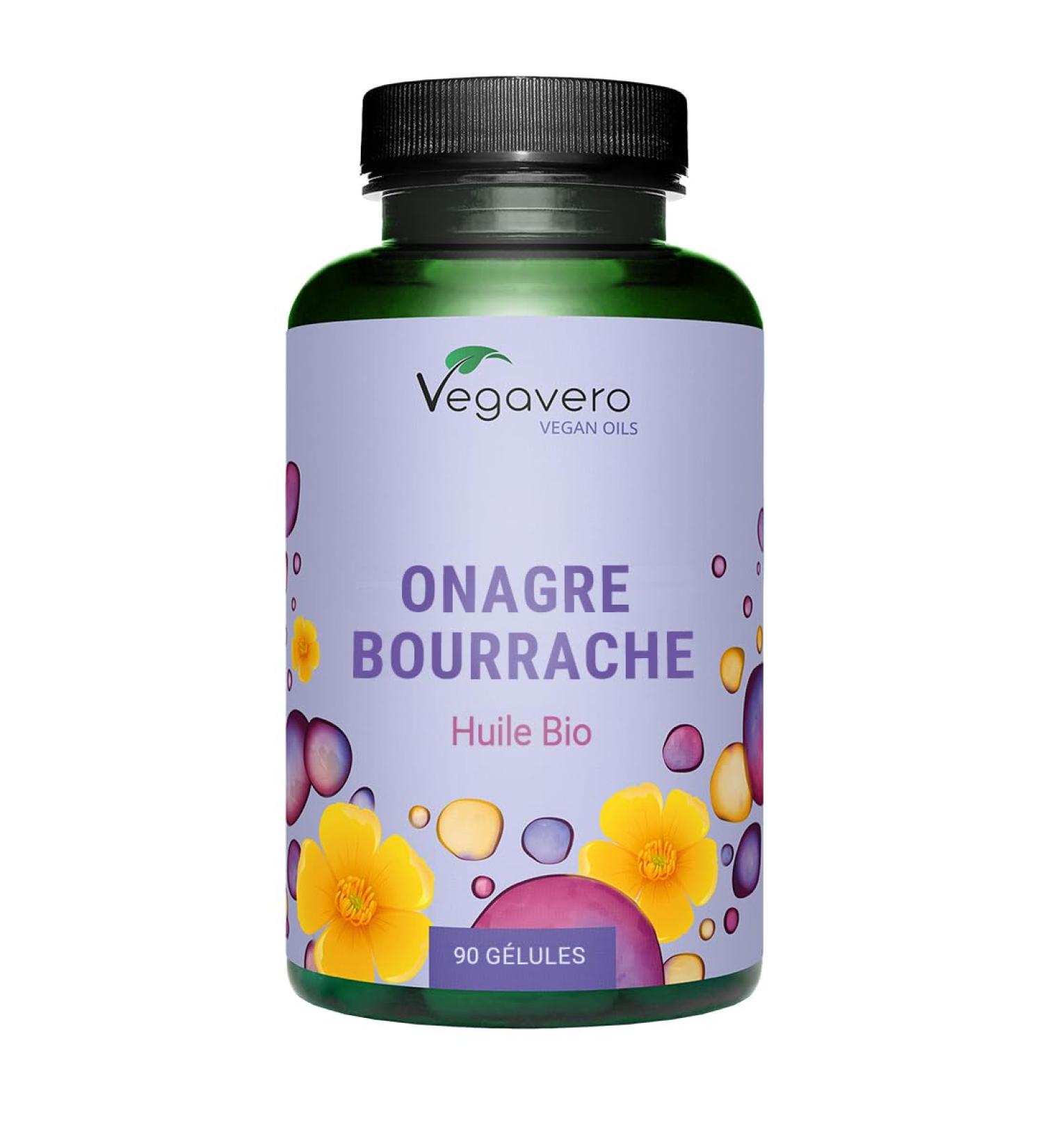 Organic Evening Primrose + Organic Borage - 700 mg | Vegan & Natural | With Omega 6 | For Skin + Hormone Rebalancing | Superior Quality & No Additives | 3 Months | Vegavero  - Buy Online on GoSupps.com