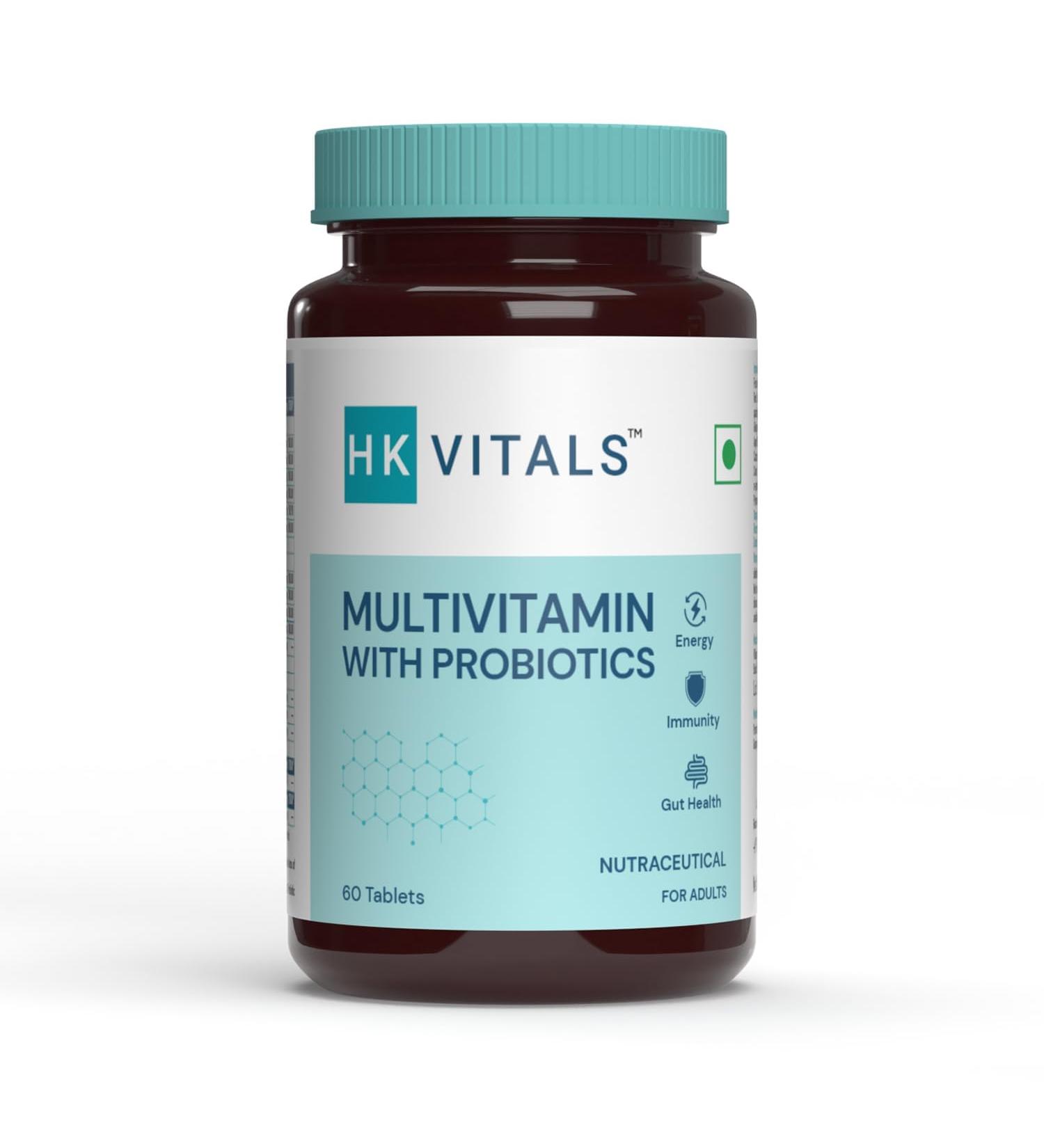 YANG Multivitamin with Probiotics Vitamin C Vitamin B Vitamin D & Zinc Supports Immunity and Gut Health For Men and Women 60 Multivitamin Tablets - Buy Online on GoSupps.com