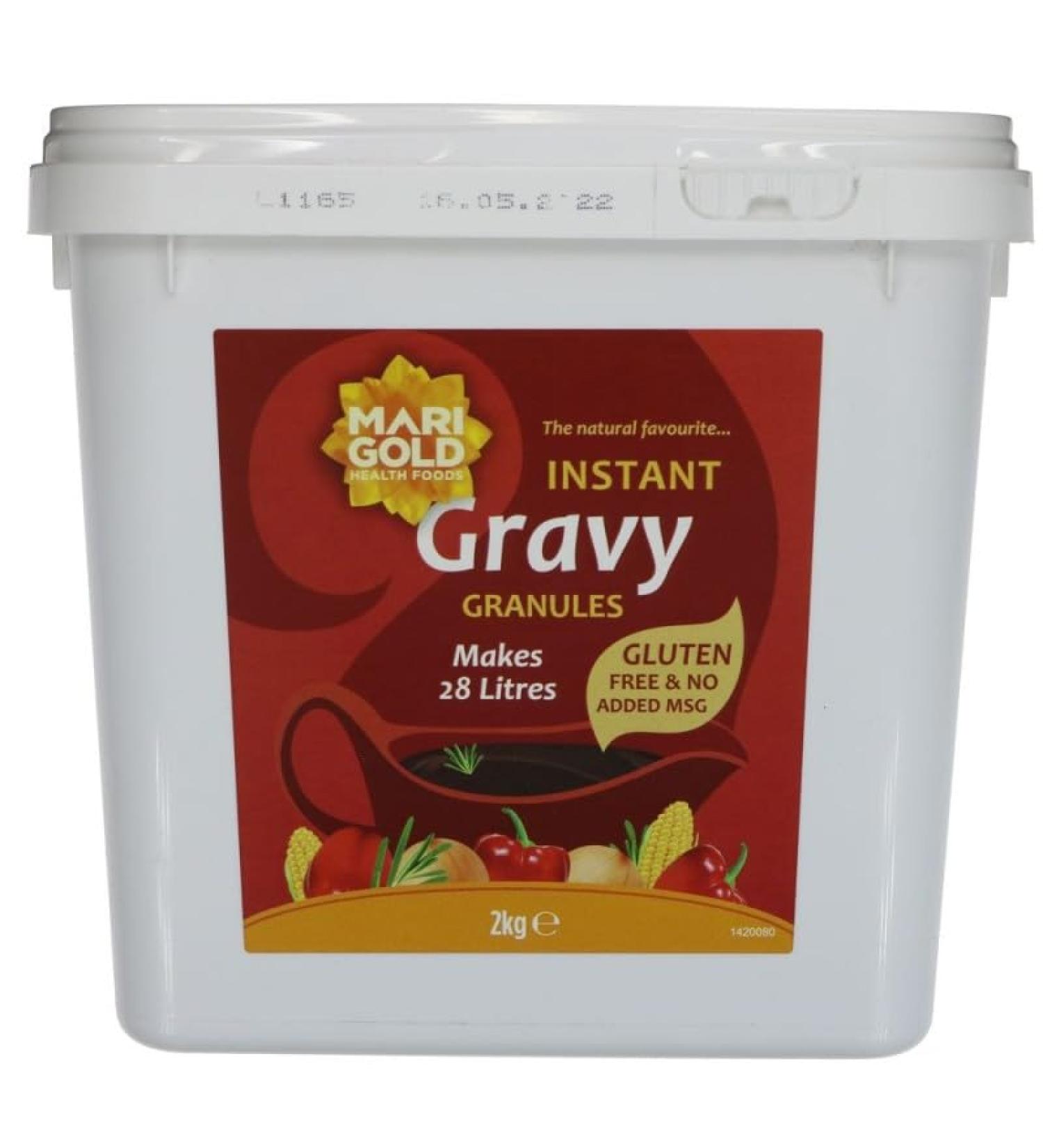 Marigold Vegan Instant Gravy Granules Gluten Free No MSG 2kg (Makes 28 Litres)