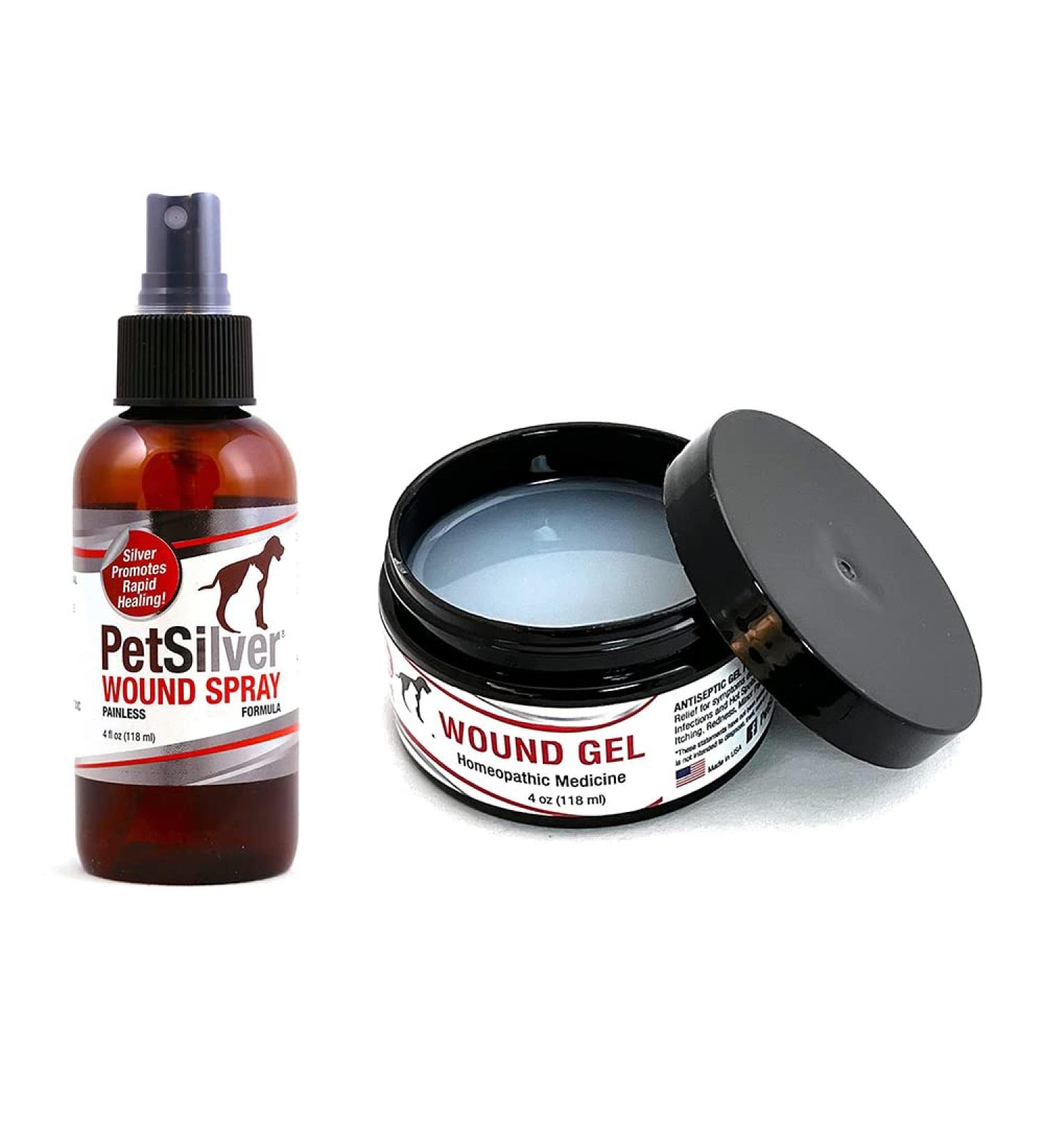 PetSilver Wound Spray - All Natural Pain Relief for Hot Spots, Wounds & Burns | Vet Formulated in USA - Buy Online on GoSupps.com